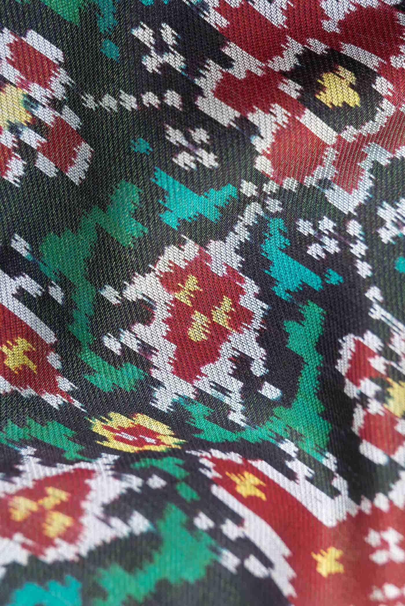 Black Double Ikat Saree - Image 3