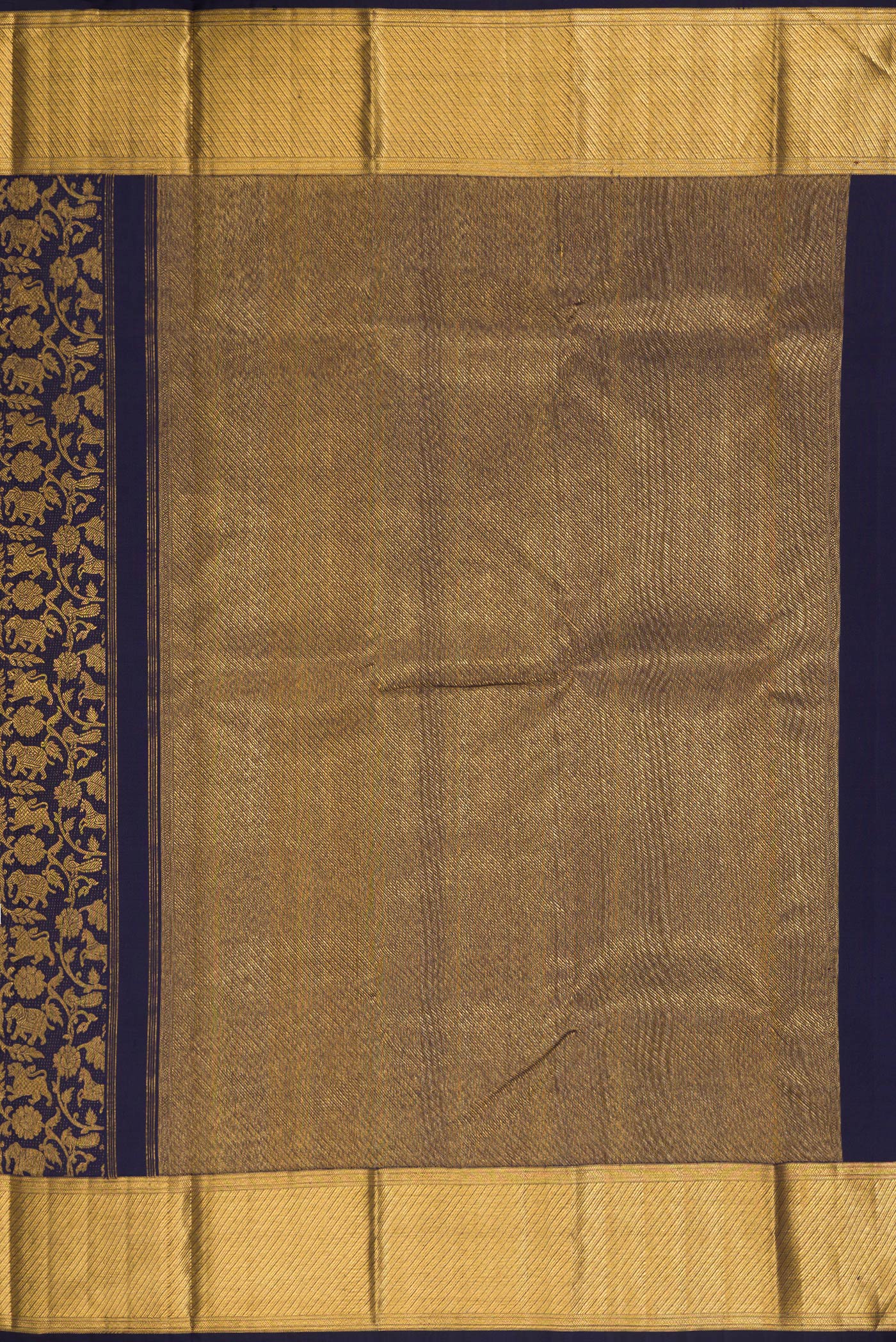 Navy Blue Kanchipuram Silk Saree - Image 7