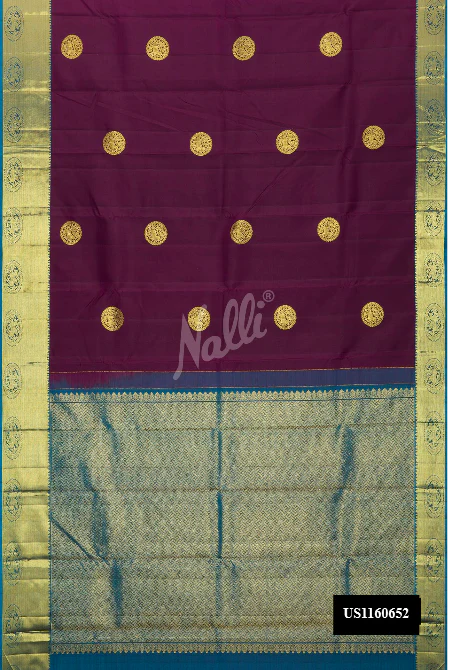 Violet Dual Tone Kanchipuram Silk Saree
