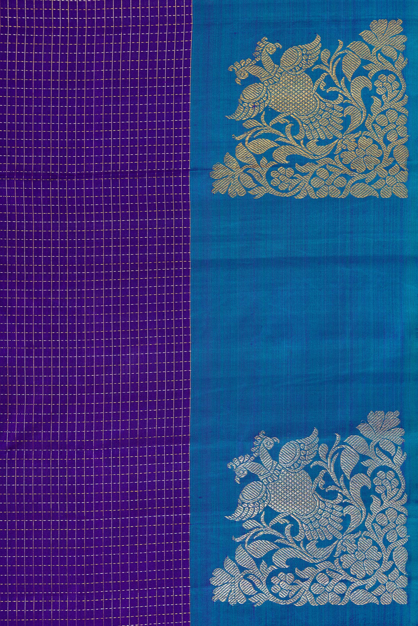 Violet Kanjivaram Silk Saree - Image 3