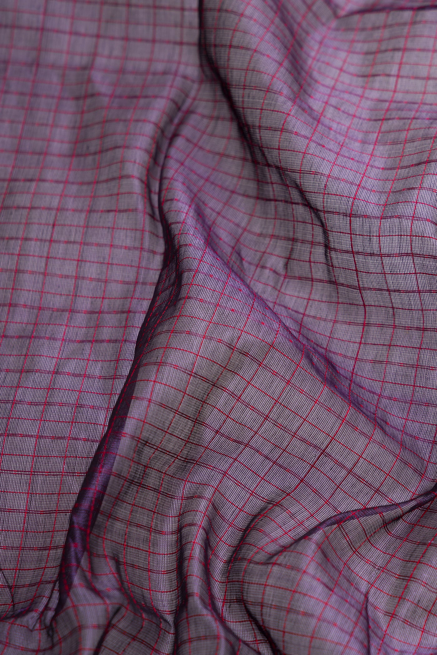 Violet Silk Cotton Saree - Image 2