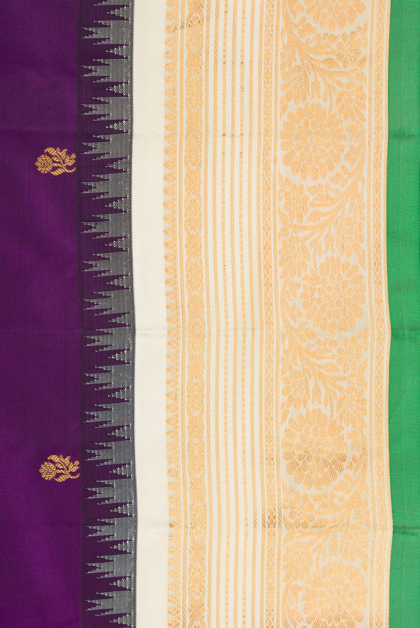 Violet Gadwal Silk Saree - Image 3