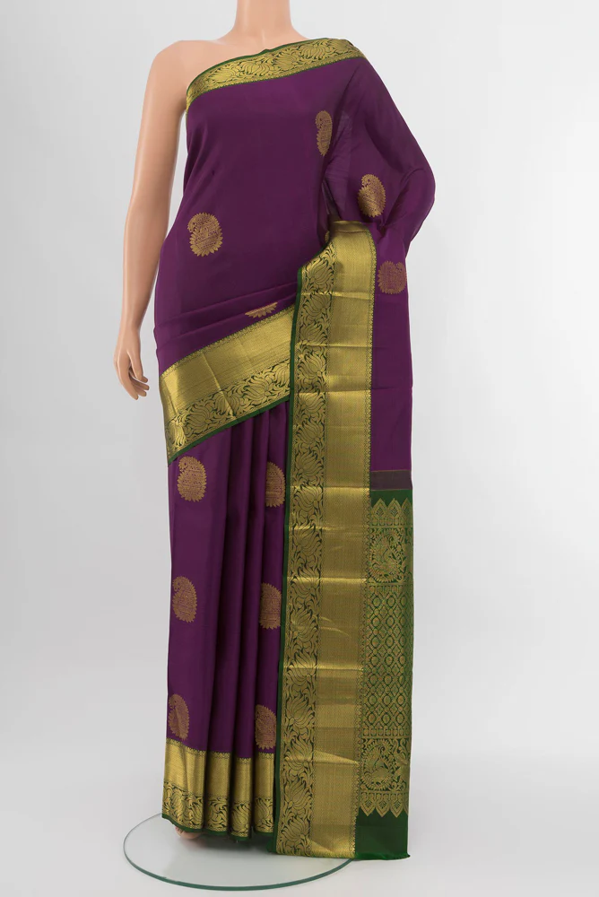 Violet Kanchipuram Silk Saree