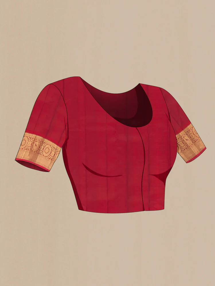 Violet Kanchipuram Silk Saree - Image 4