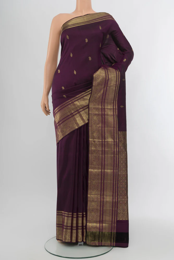 Violet Kanjivaram Silk Saree