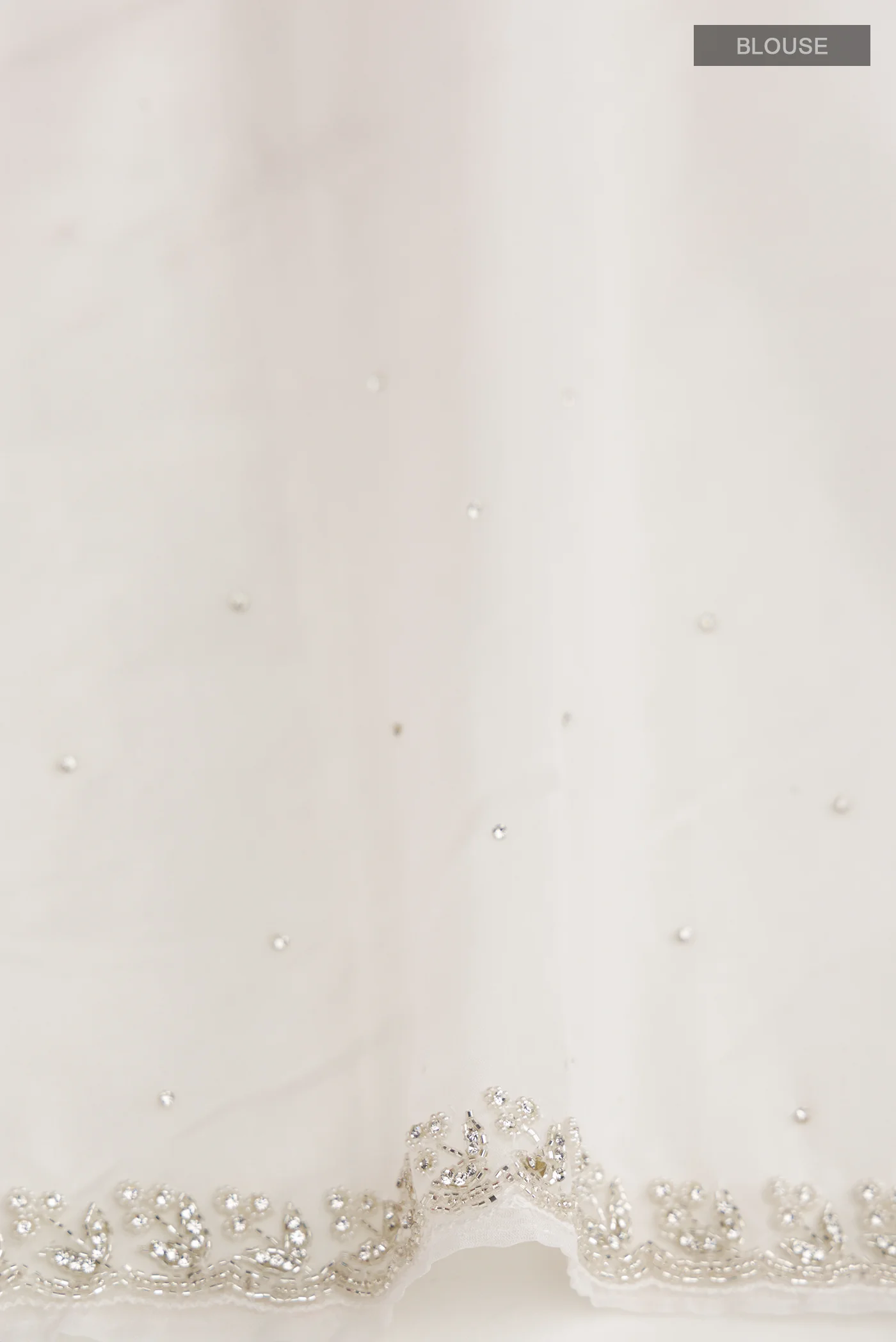 White Blended Organza Silk Saree - Image 3