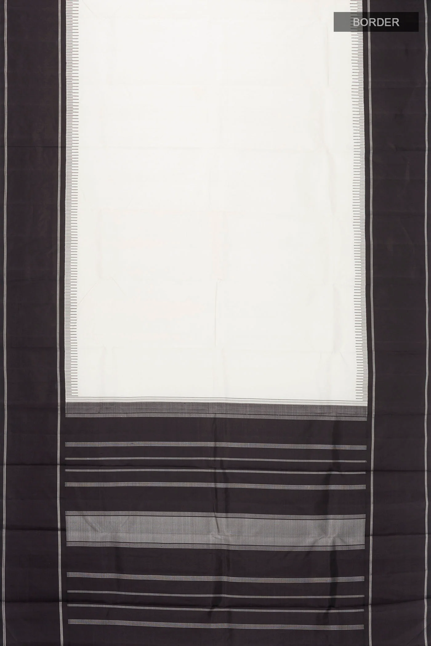 White Kanjivaram Silk Saree - Image 6