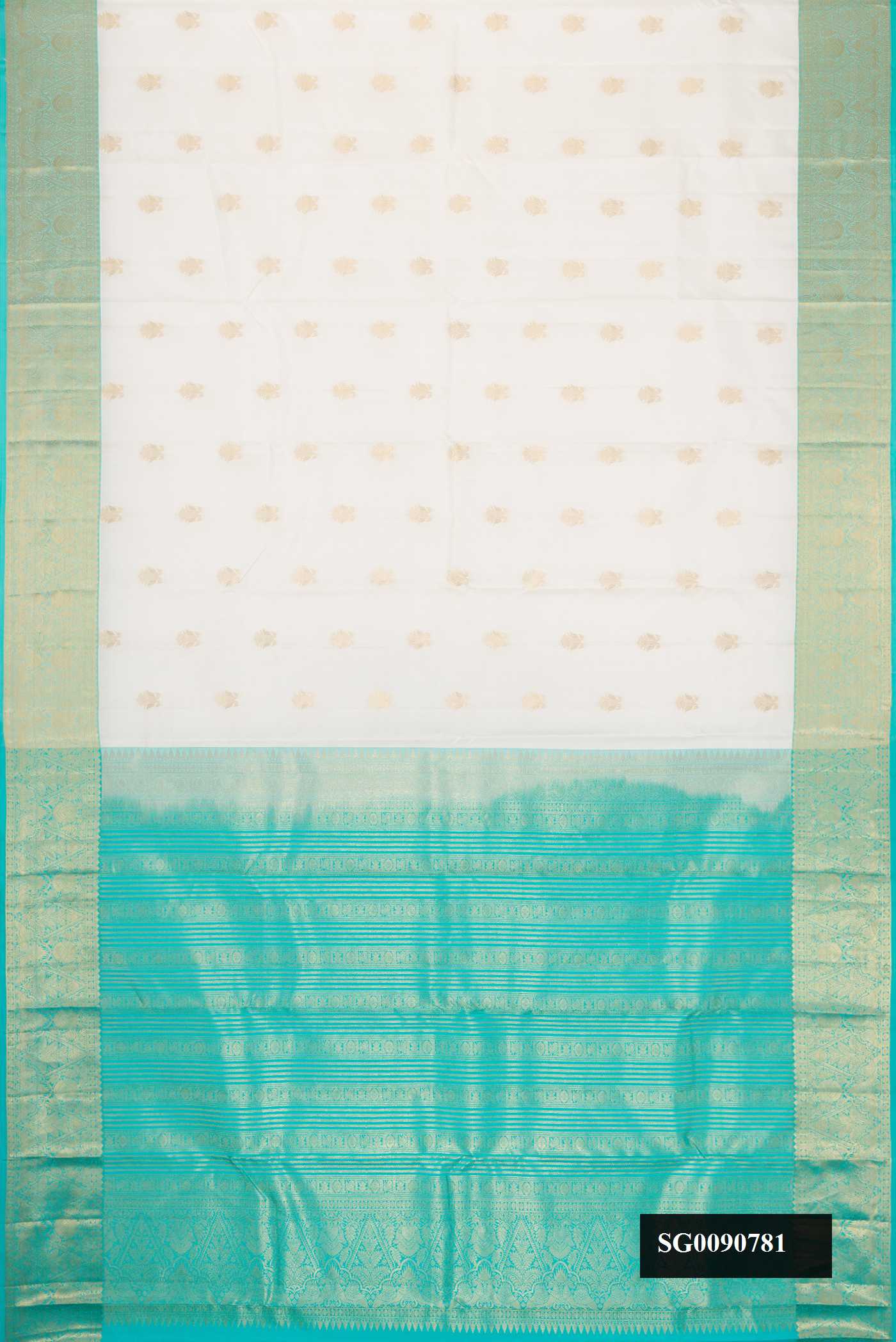 White Kanchipuram Silk Saree