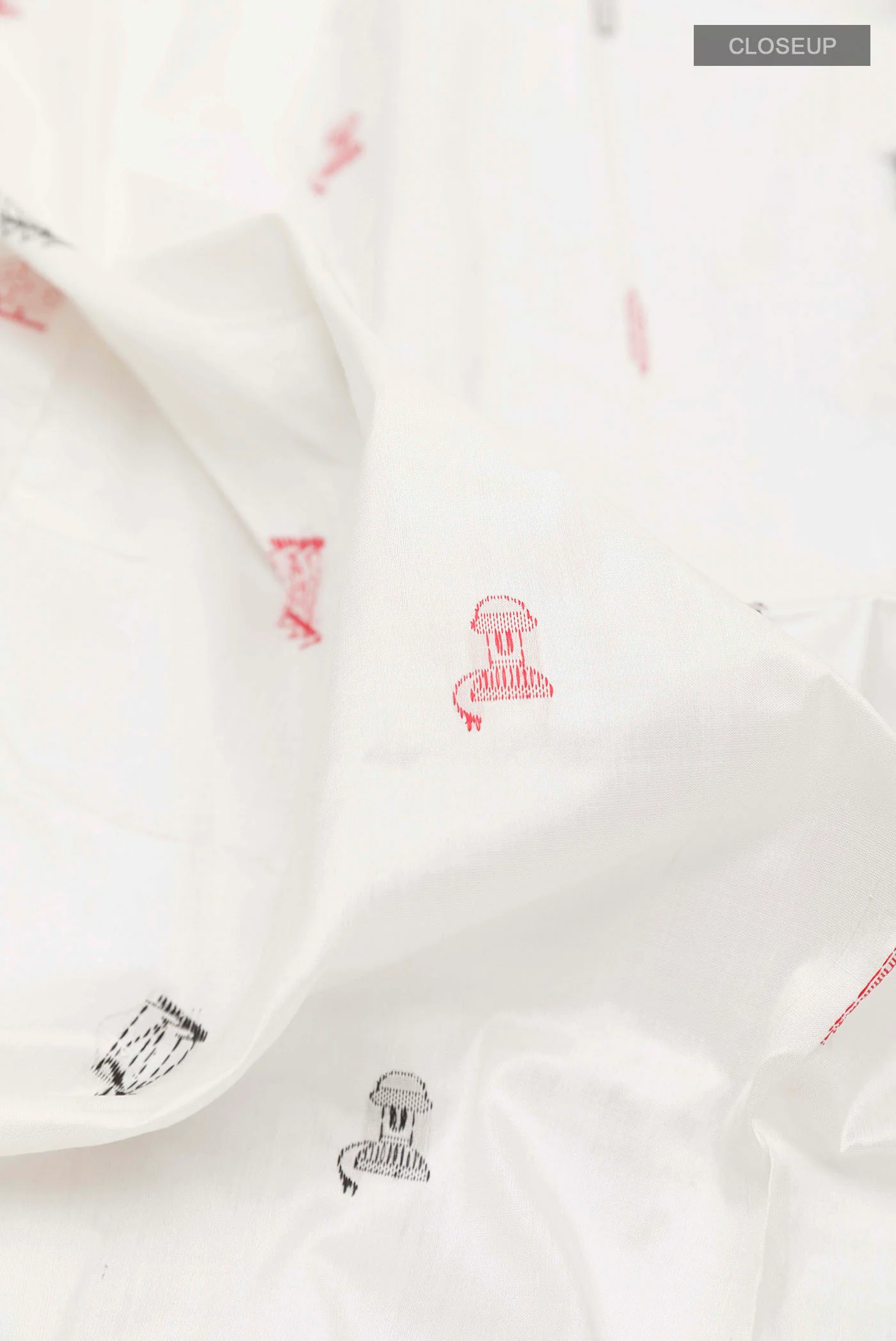 White Orissa Silk Saree - Image 2