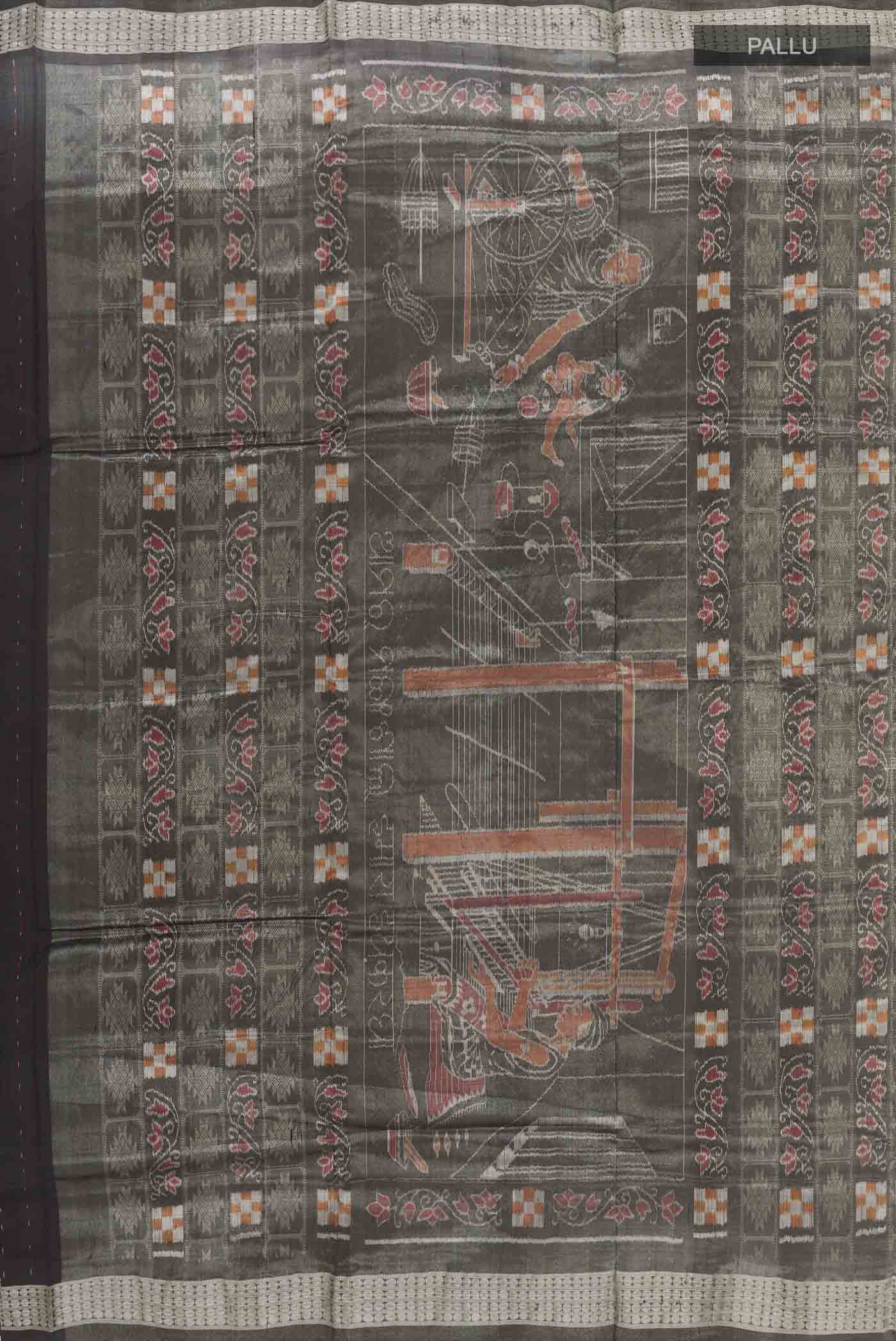 White Orissa Silk Saree - Image 7