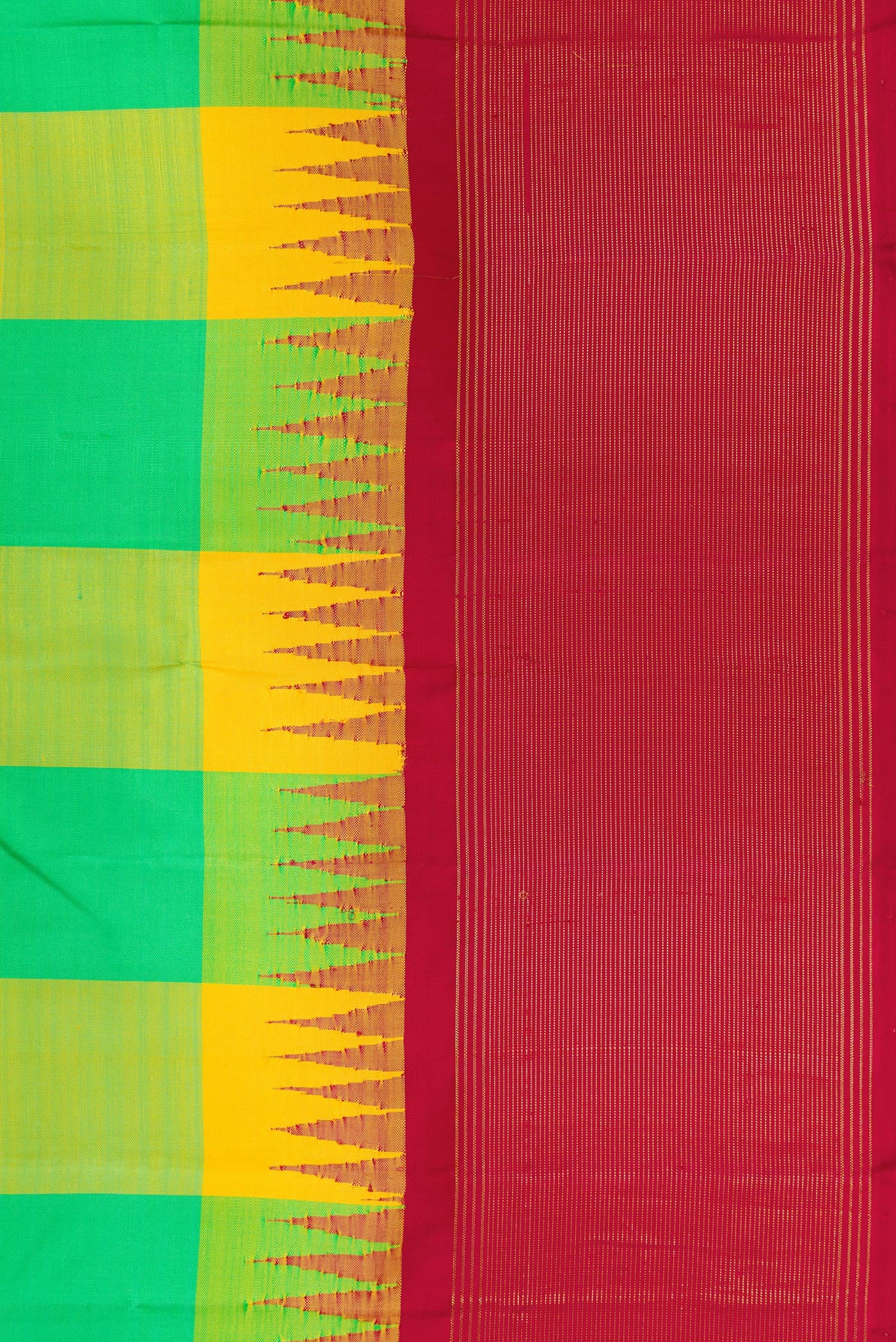 Multi Color Kanjivaram Silk Saree - Image 3