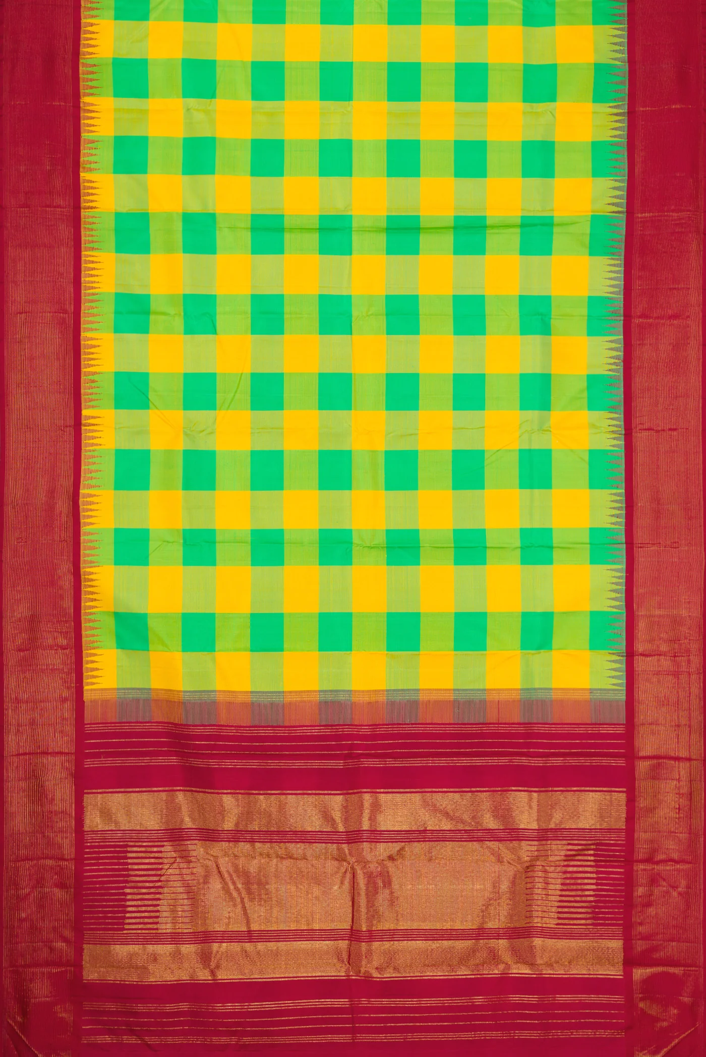 Multi Color Kanjivaram Silk Saree - Image 6