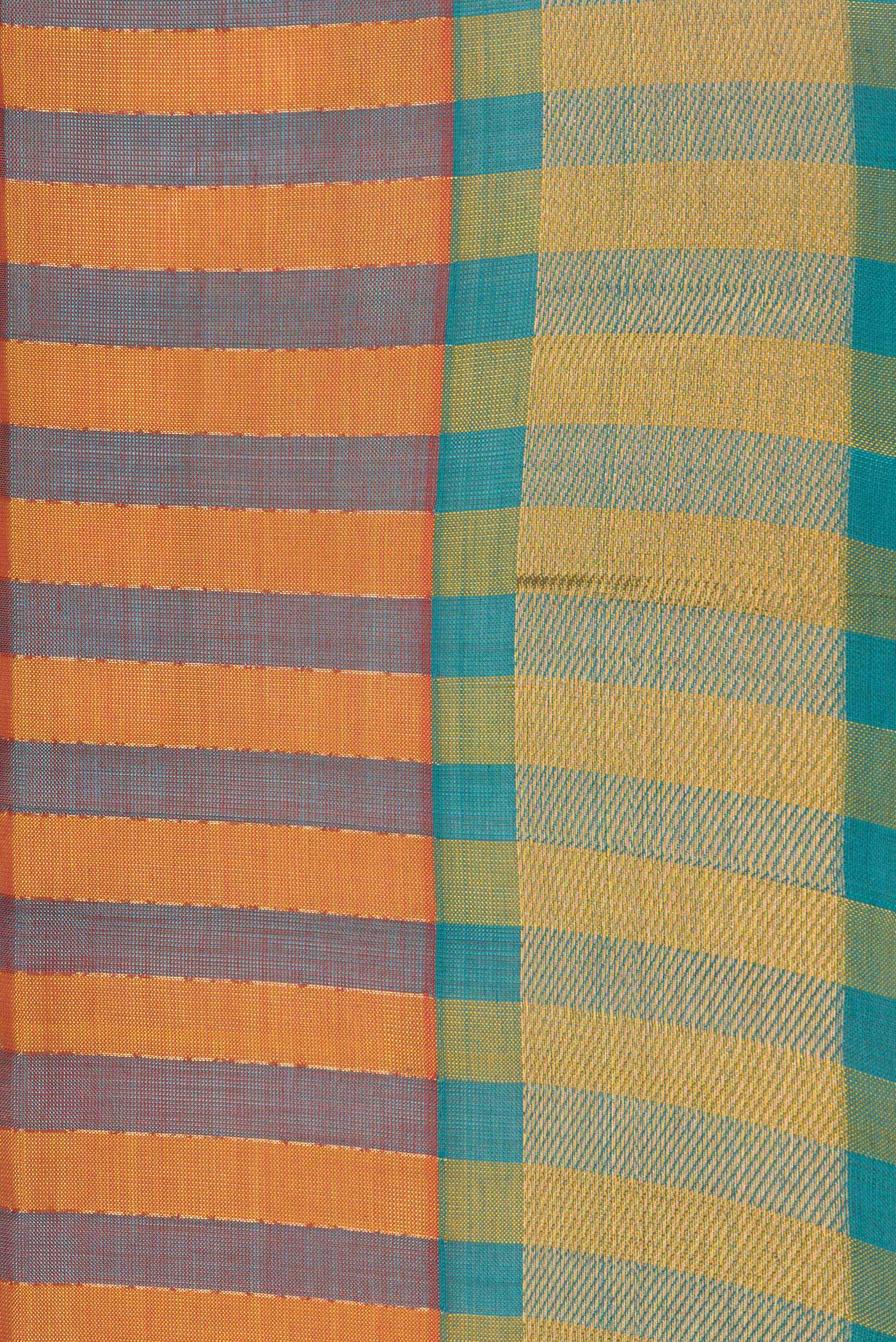 Multi Color Silk Cotton Saree - Image 3