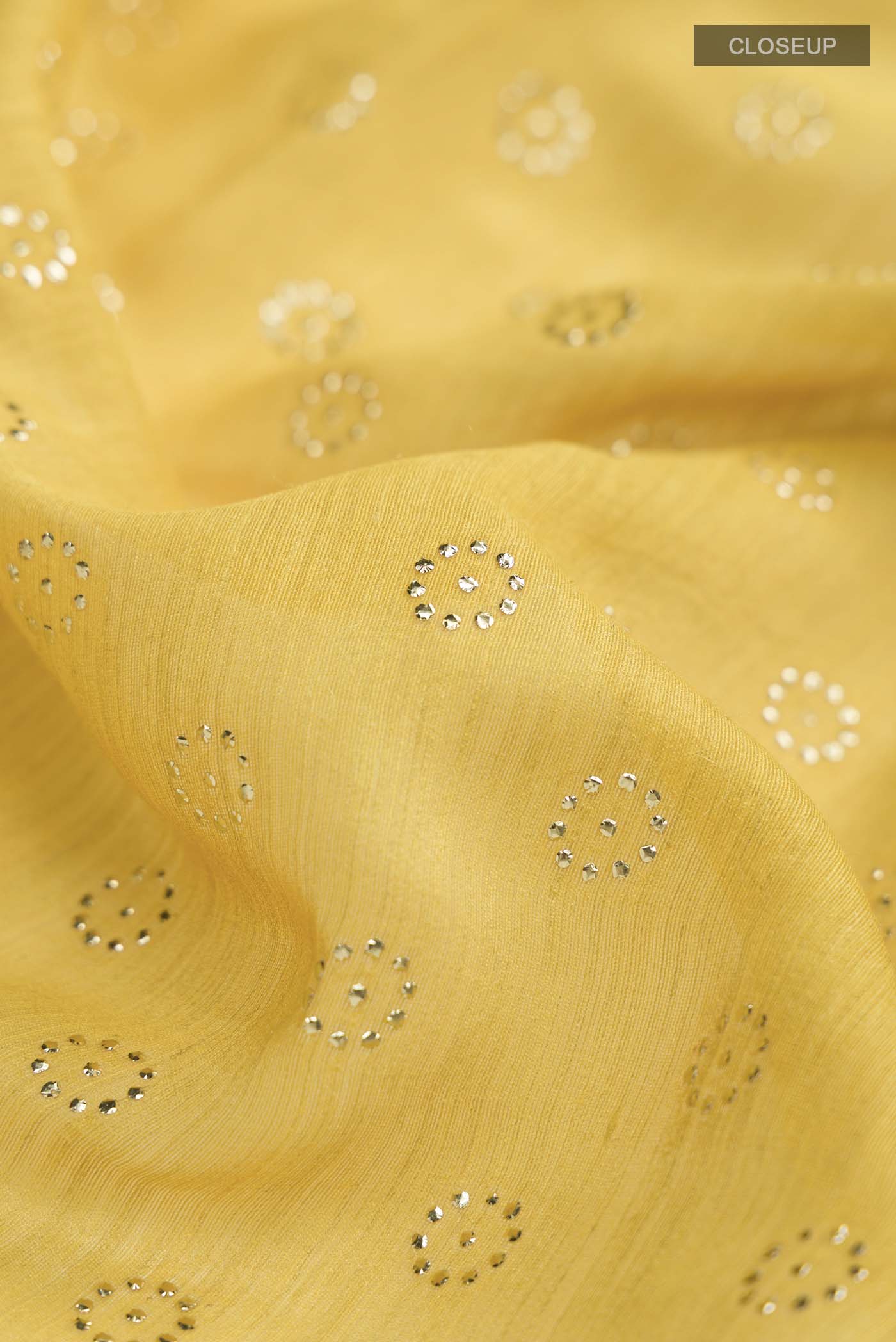 Yellow Bhagalpuri Tussar Silk Saree - Image 2