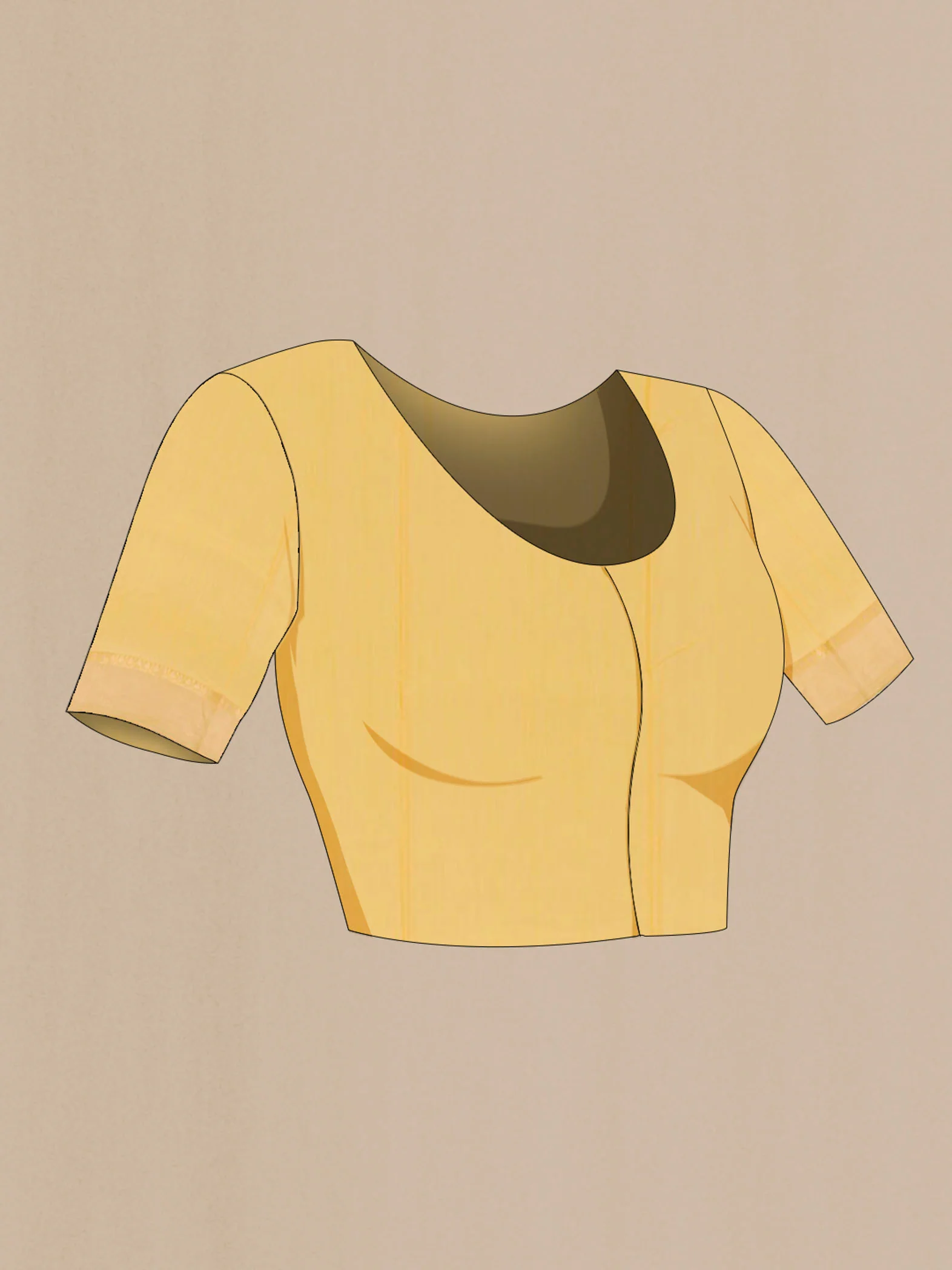 Yellow Chanderi Silk Cotton Saree - Image 2
