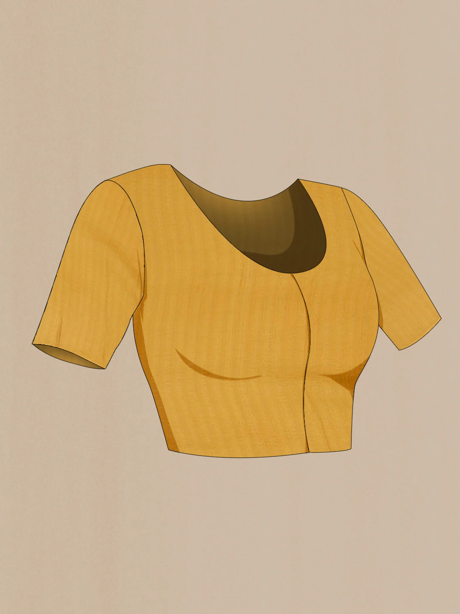 Yellow Mysore Chiffon Saree - Image 4