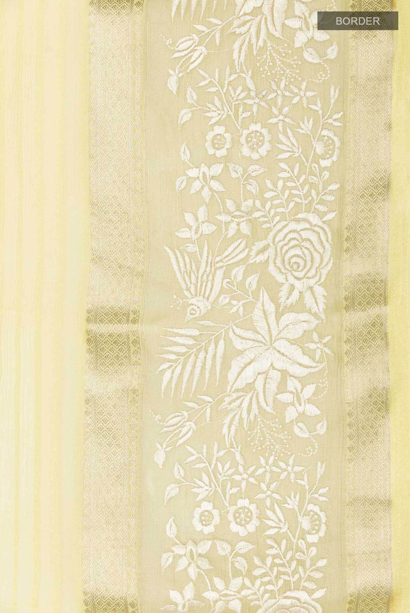 Yellow Chiffon Saree - Image 4