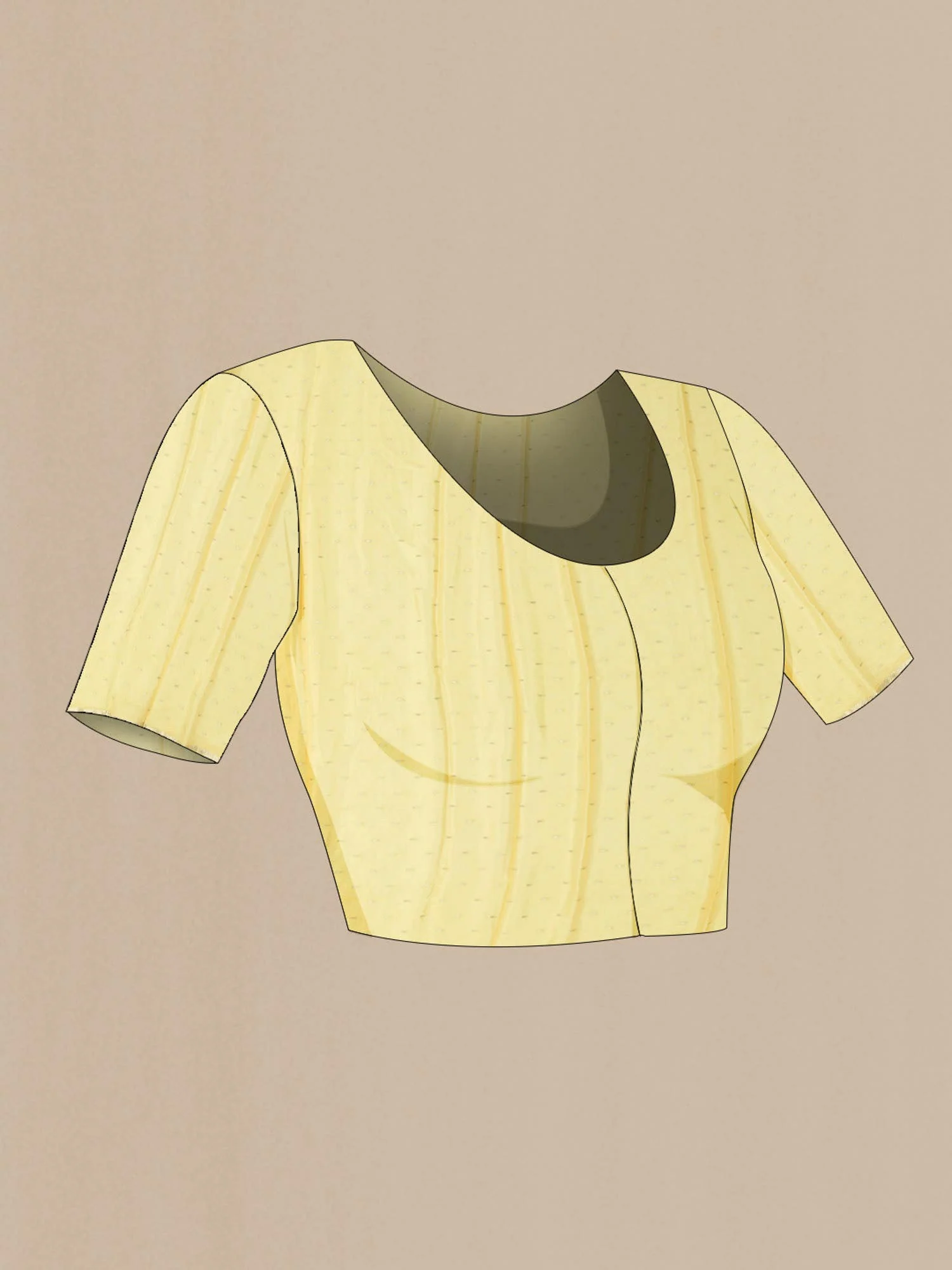 Yellow Chiffon Saree - Image 5