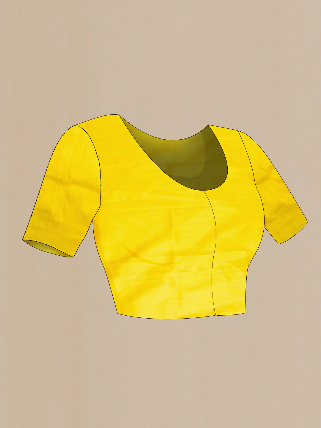 Yellow Dual Tone Banarasi Silk Saree - Image 5