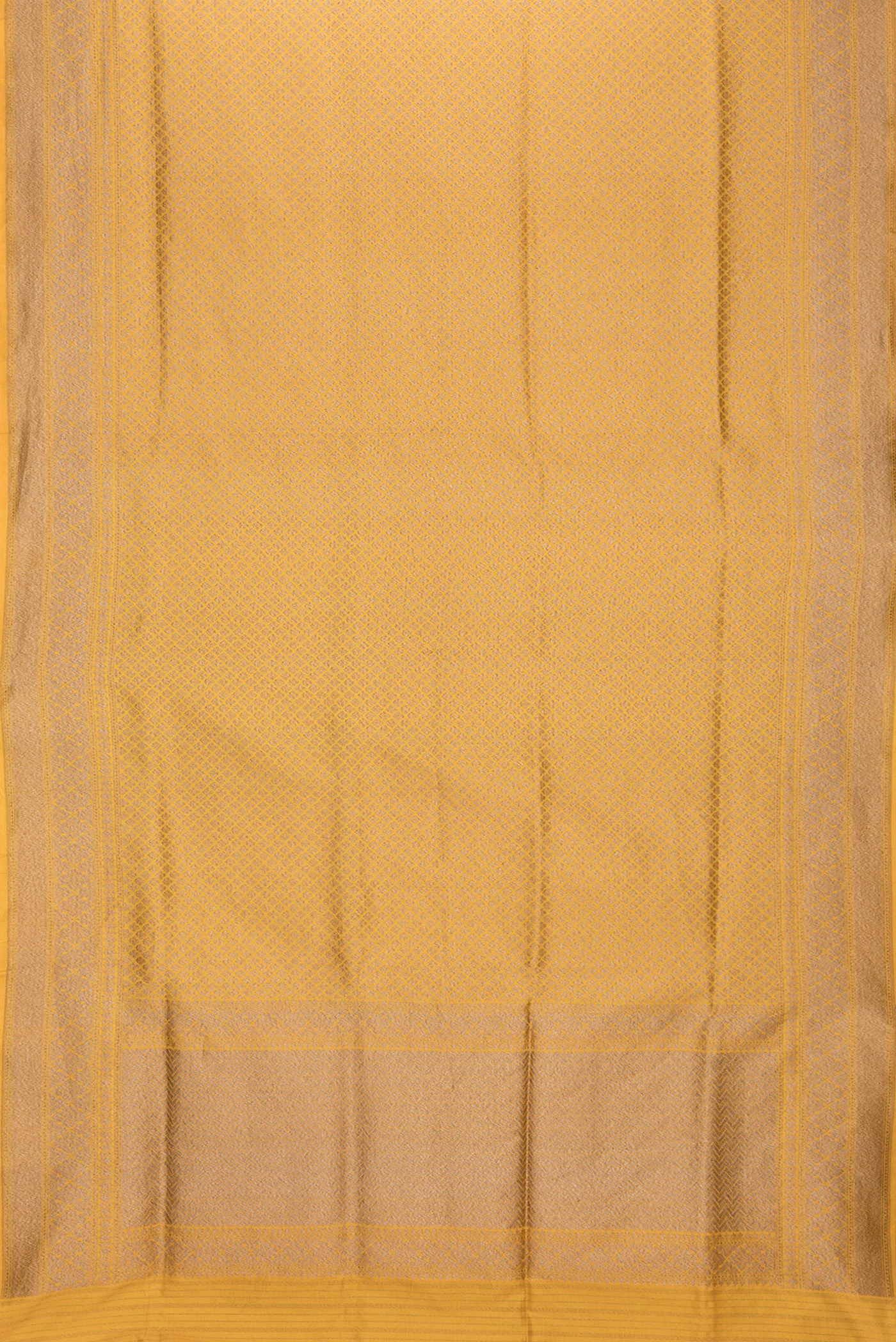 Mustard Banarasi Silk Saree - Image 6