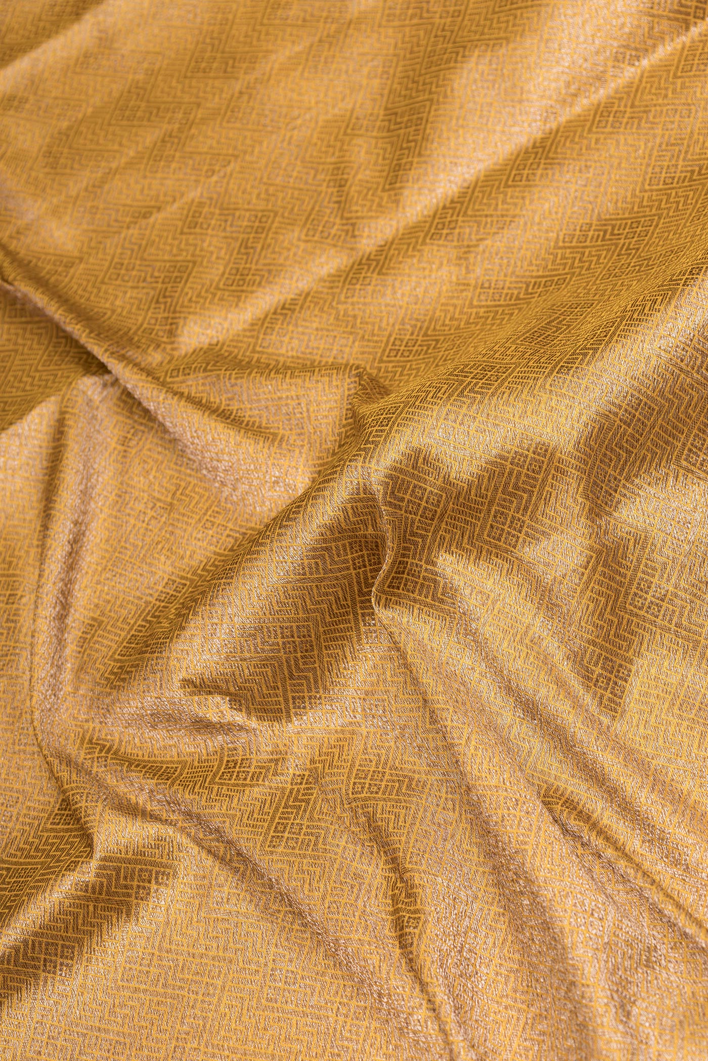 Yellow Banarasi Silk Saree - Image 2