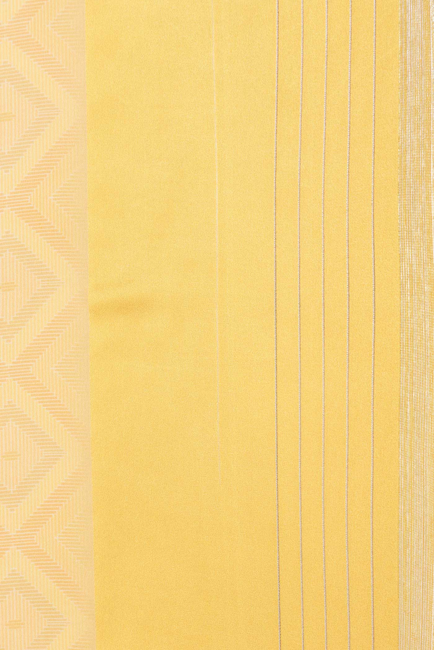 Yellow Dual Tone Georgette Saree - Image 3