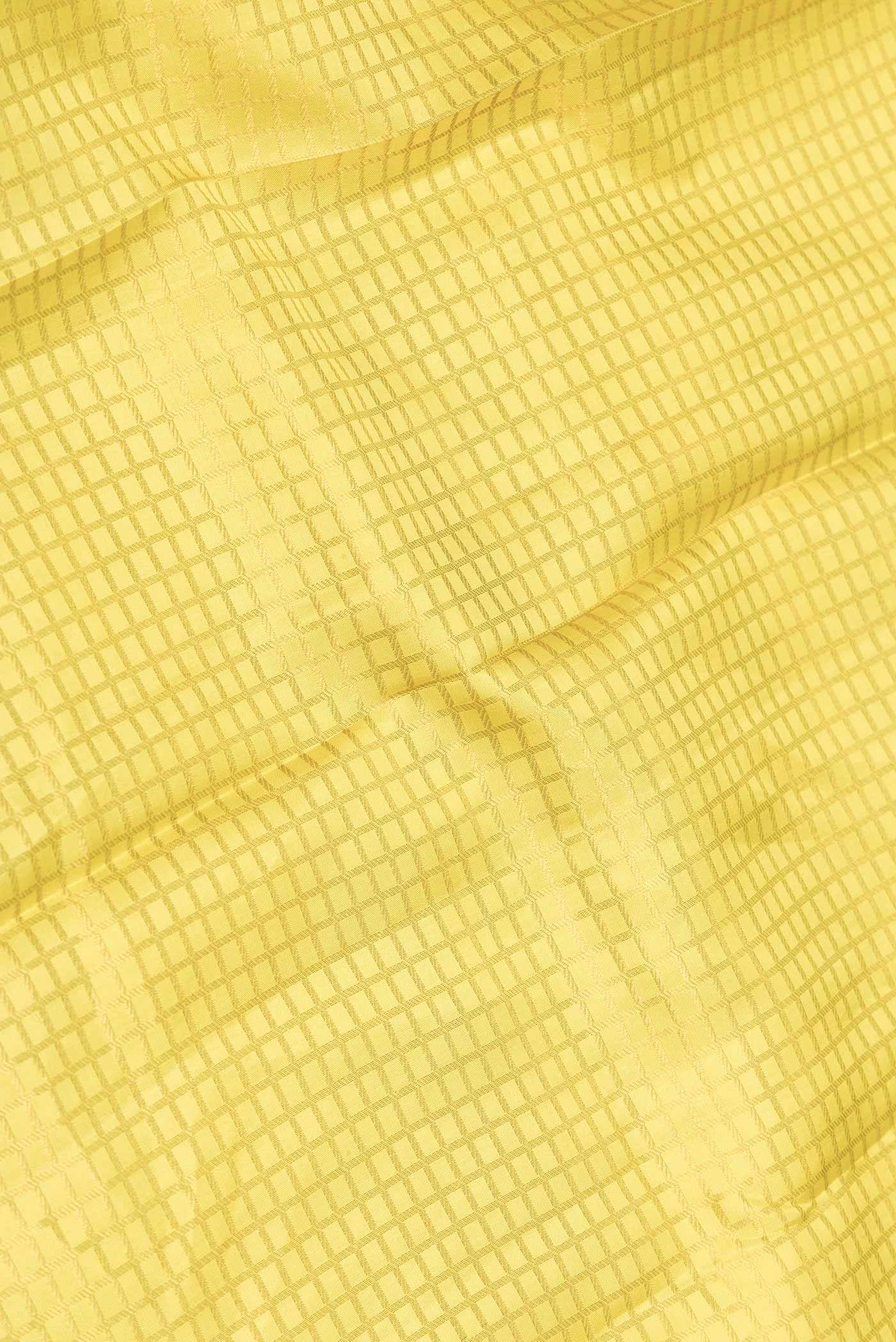 Yellow Dual Tone Kanchipuram Saree - Image 2