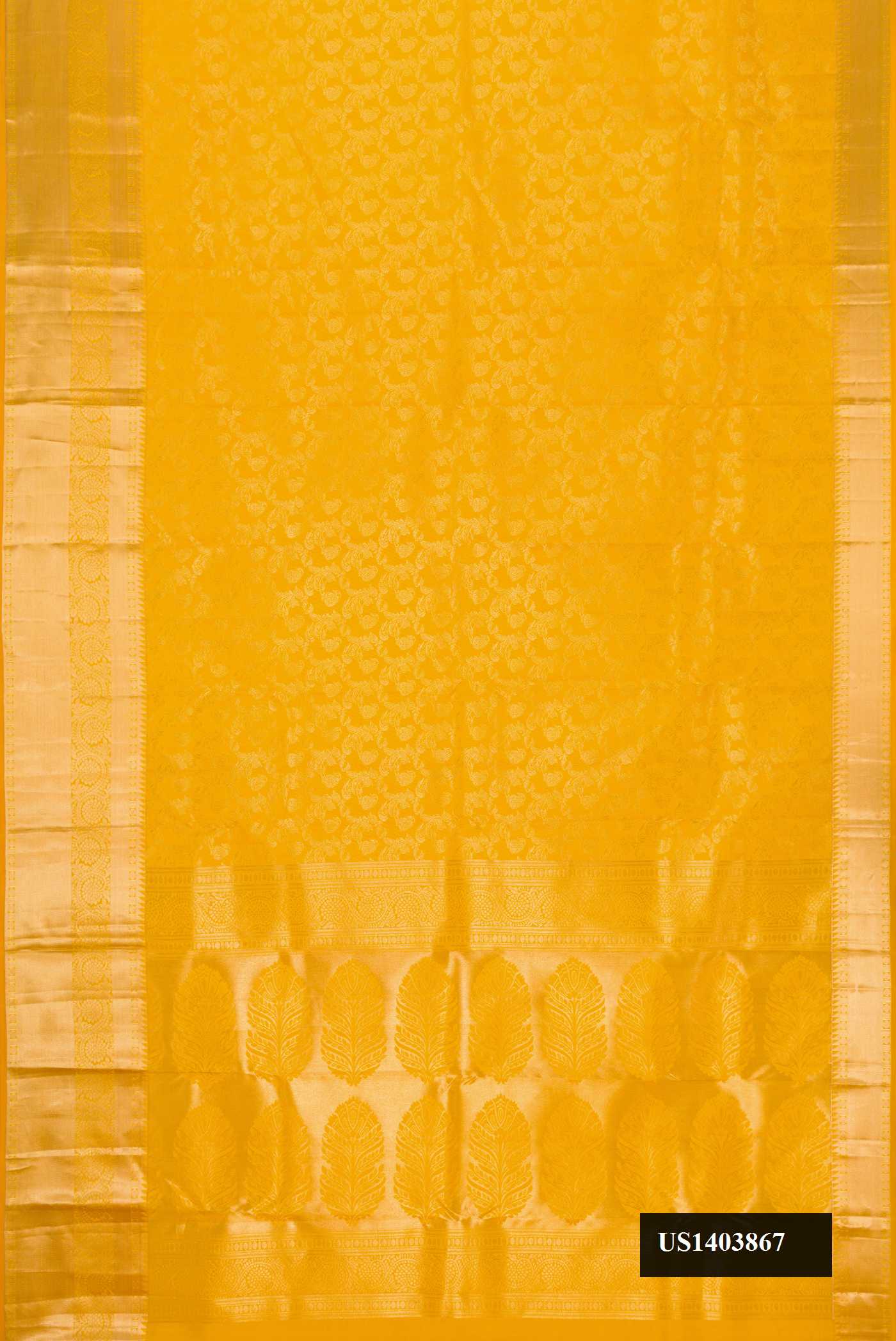 Yellow Dual Tone Kanchipuram Silk Saree