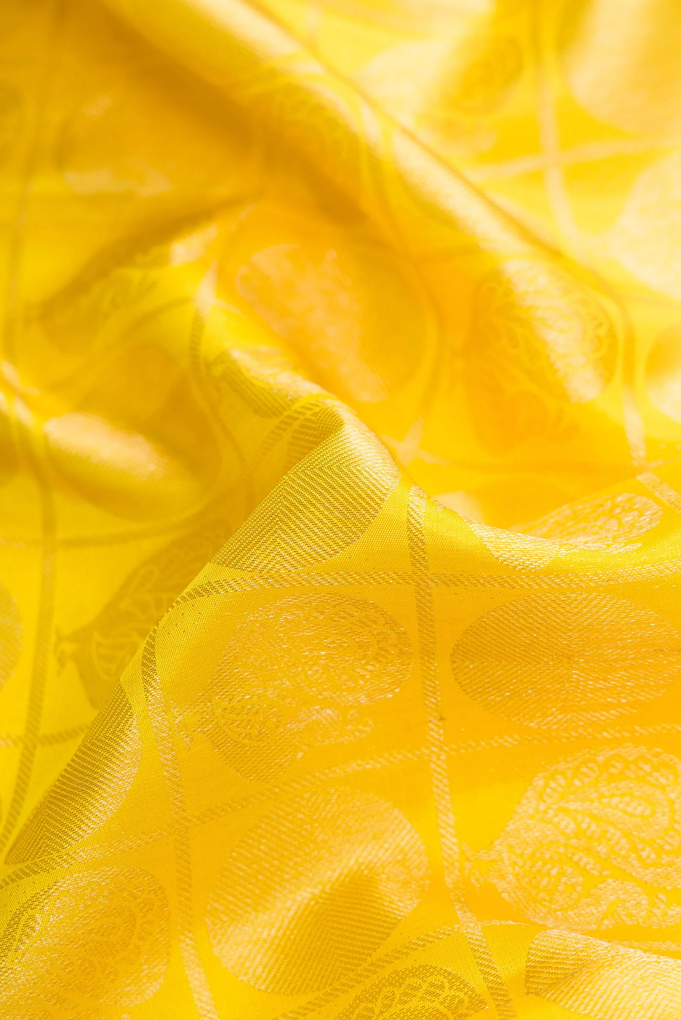 Yellow Kanchipuram Silk Saree - Image 2