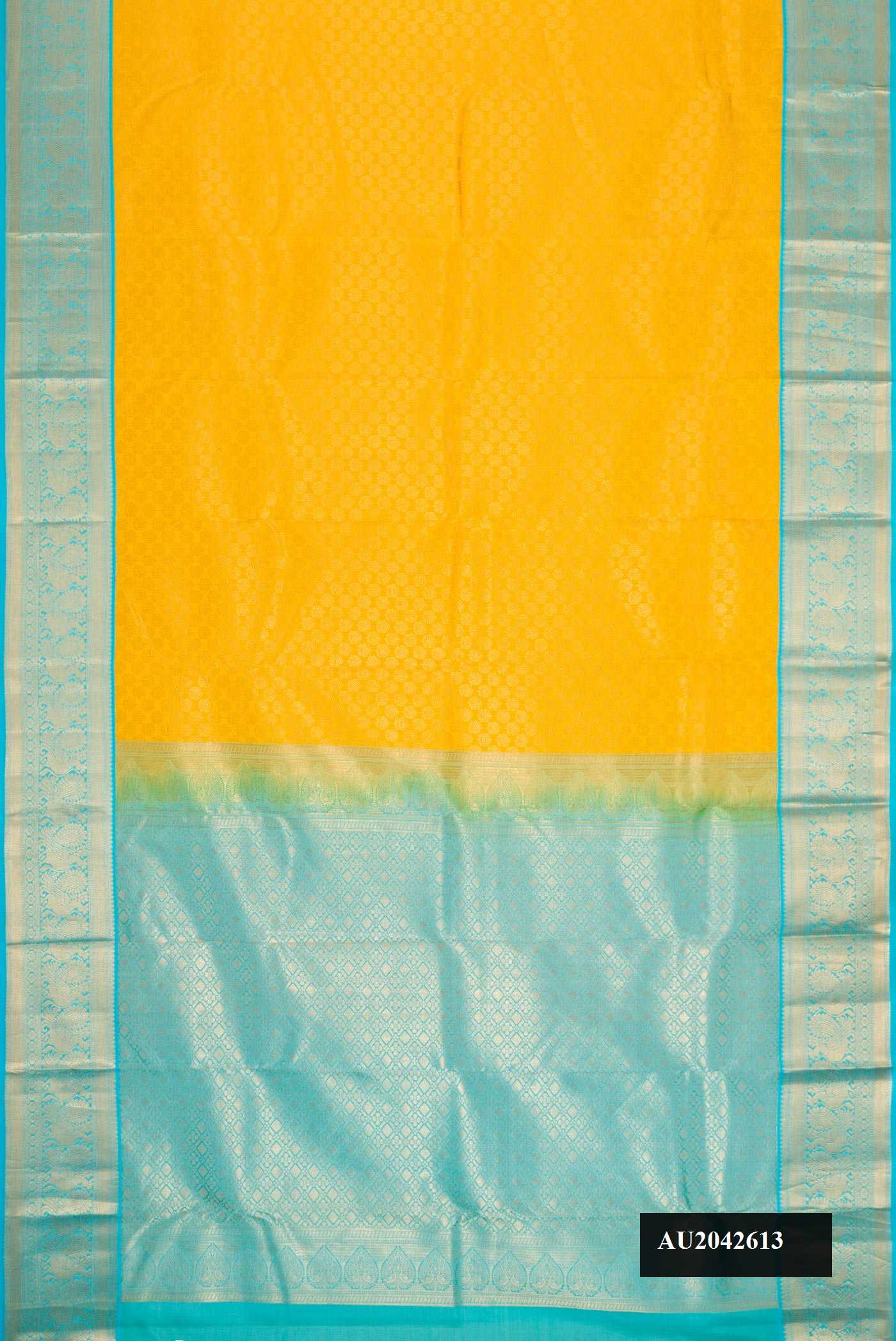 Yellow Dual Tone Kanchipuram Silk Saree