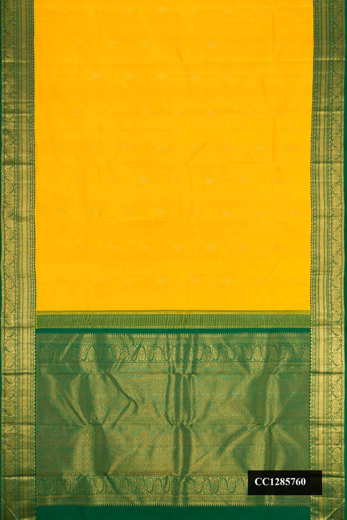 Yellow Dual Tone Kanchipuram Silk Saree
