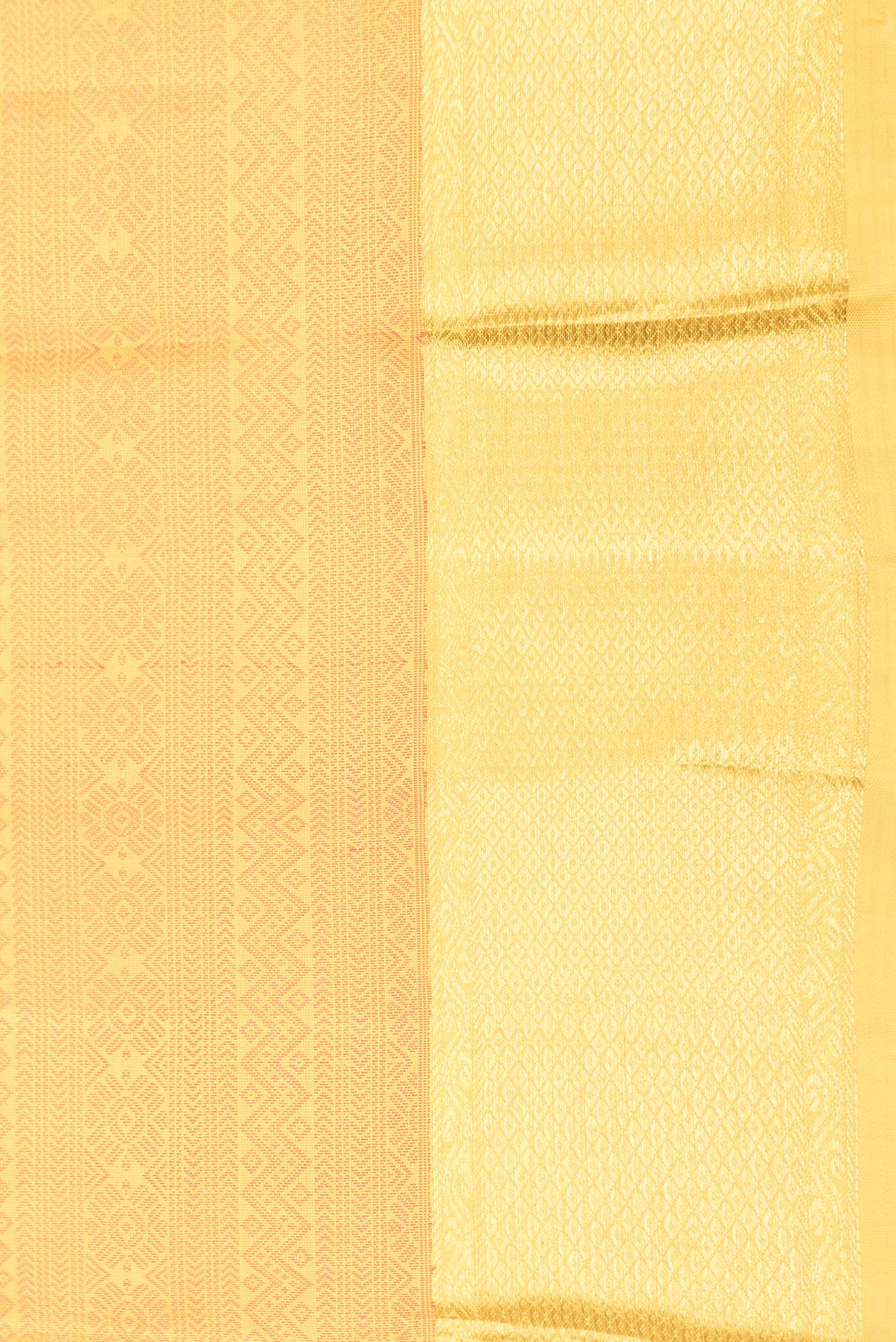 Yellow Dual Tone Kanchipuram Silk Saree - Image 3