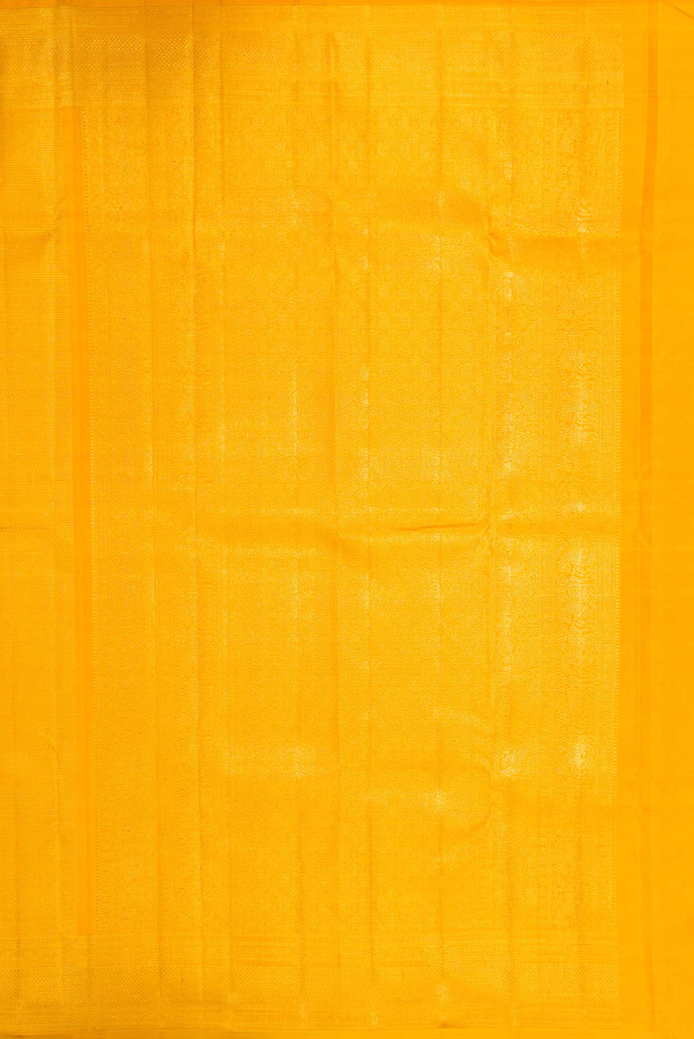 Yellow Dual Tone Kanchipuram Silk Saree - Image 7