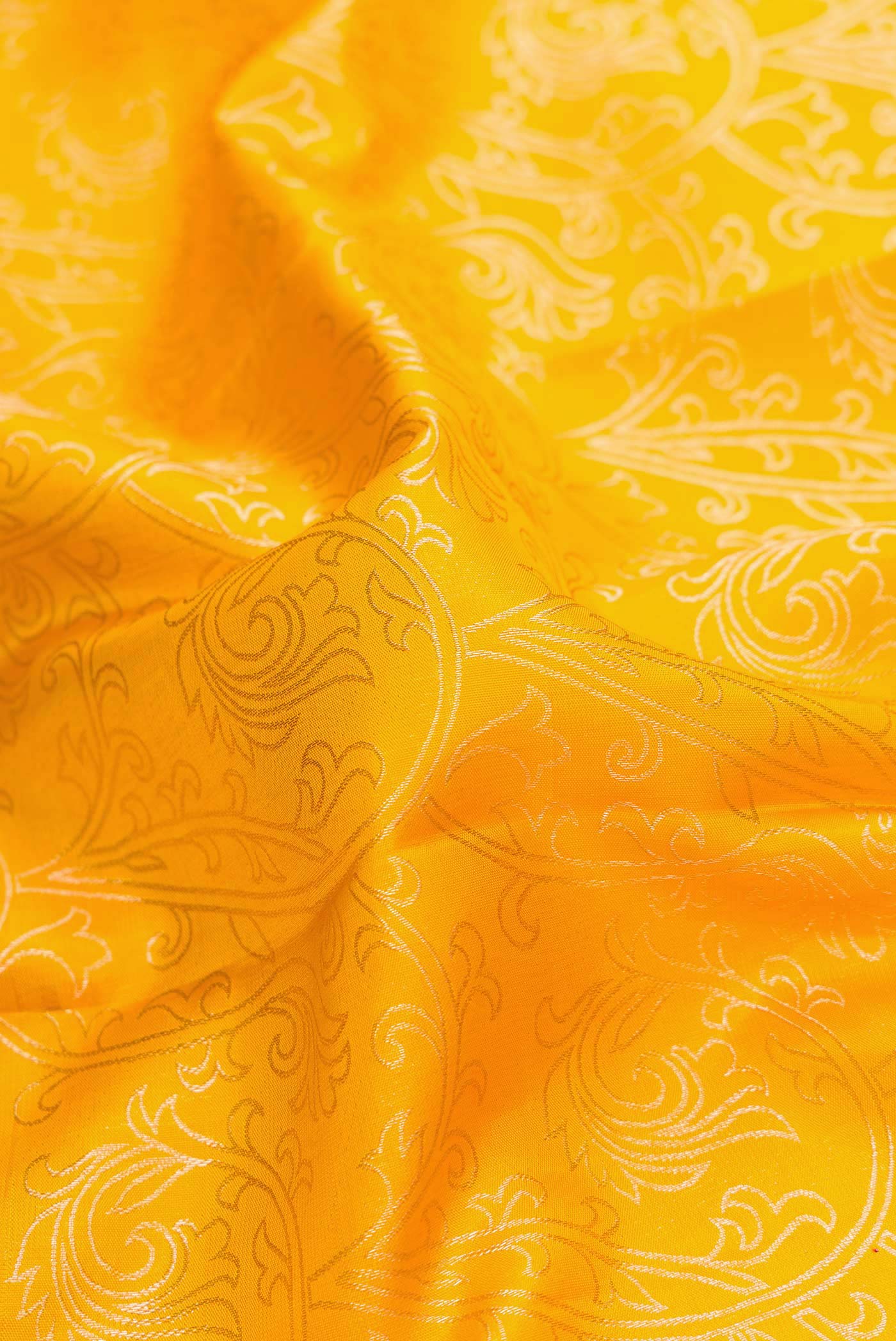 Yellow Kanchipuram Silk Saree - Image 2