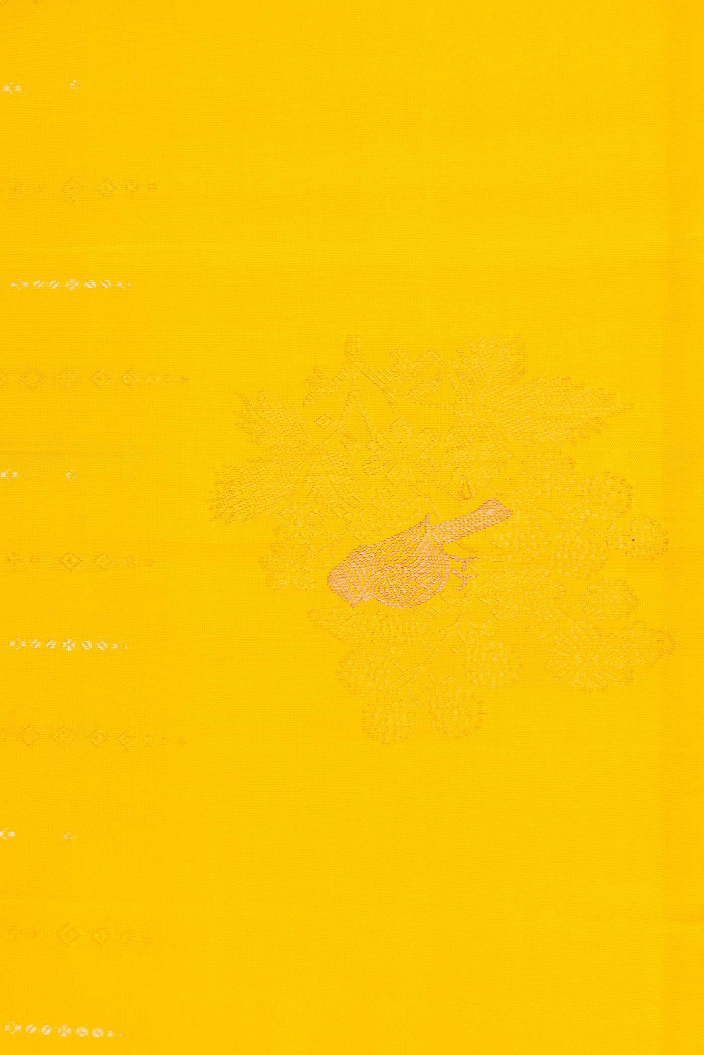 Yellow Dual Tone Kanchipuram Silk Saree - Image 5