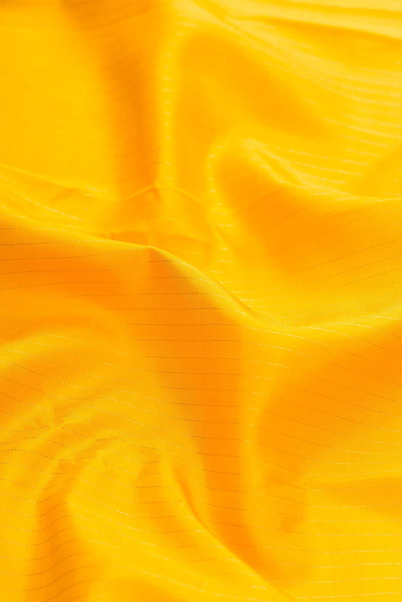 Pure Silk Pure Zari Yellow Dual Tone Kanchipuram Saree - Image 3