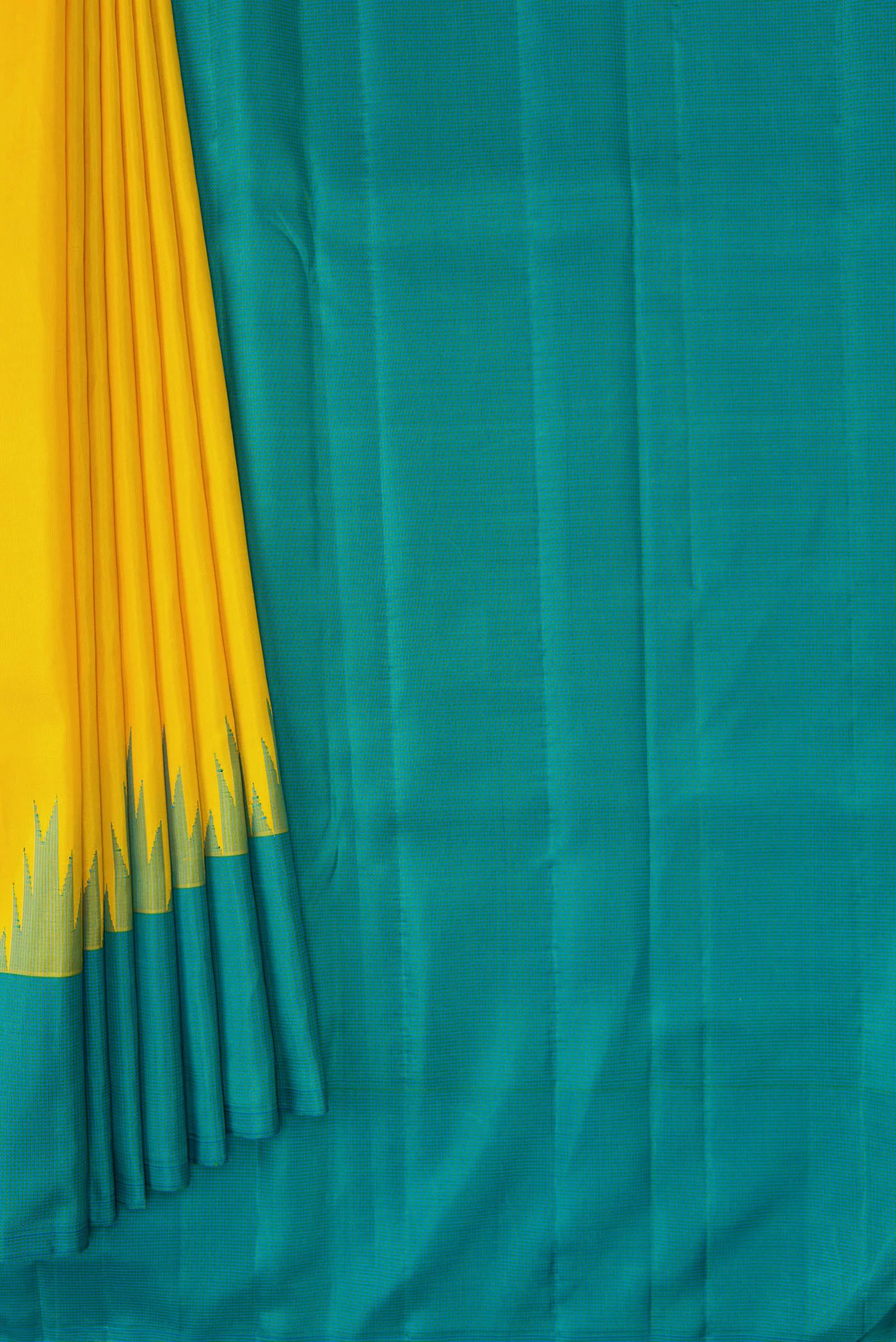 Yellow Kanjivaram Silk Saree - Image 4