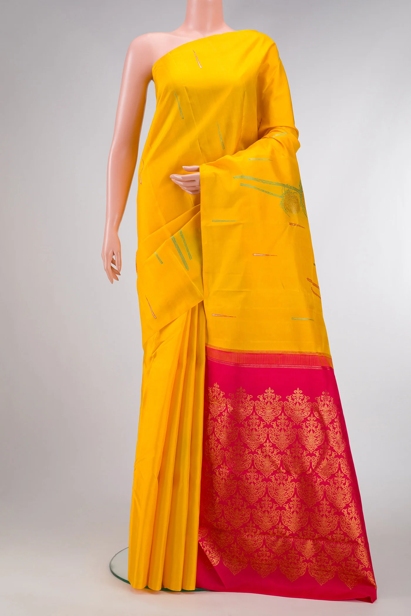Yellow Kanjivaram Silk Saree