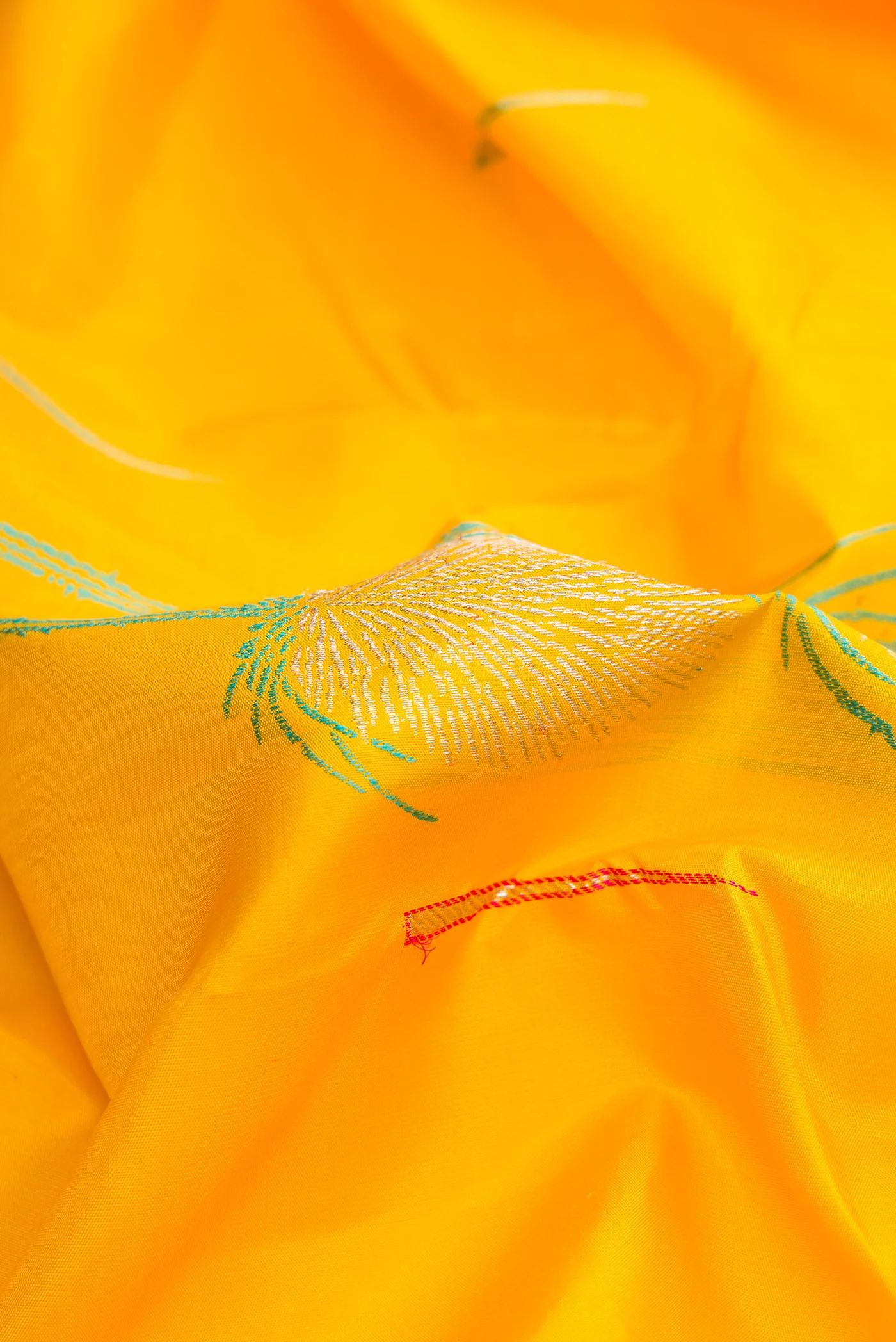 Yellow Kanjivaram Silk Saree - Image 2