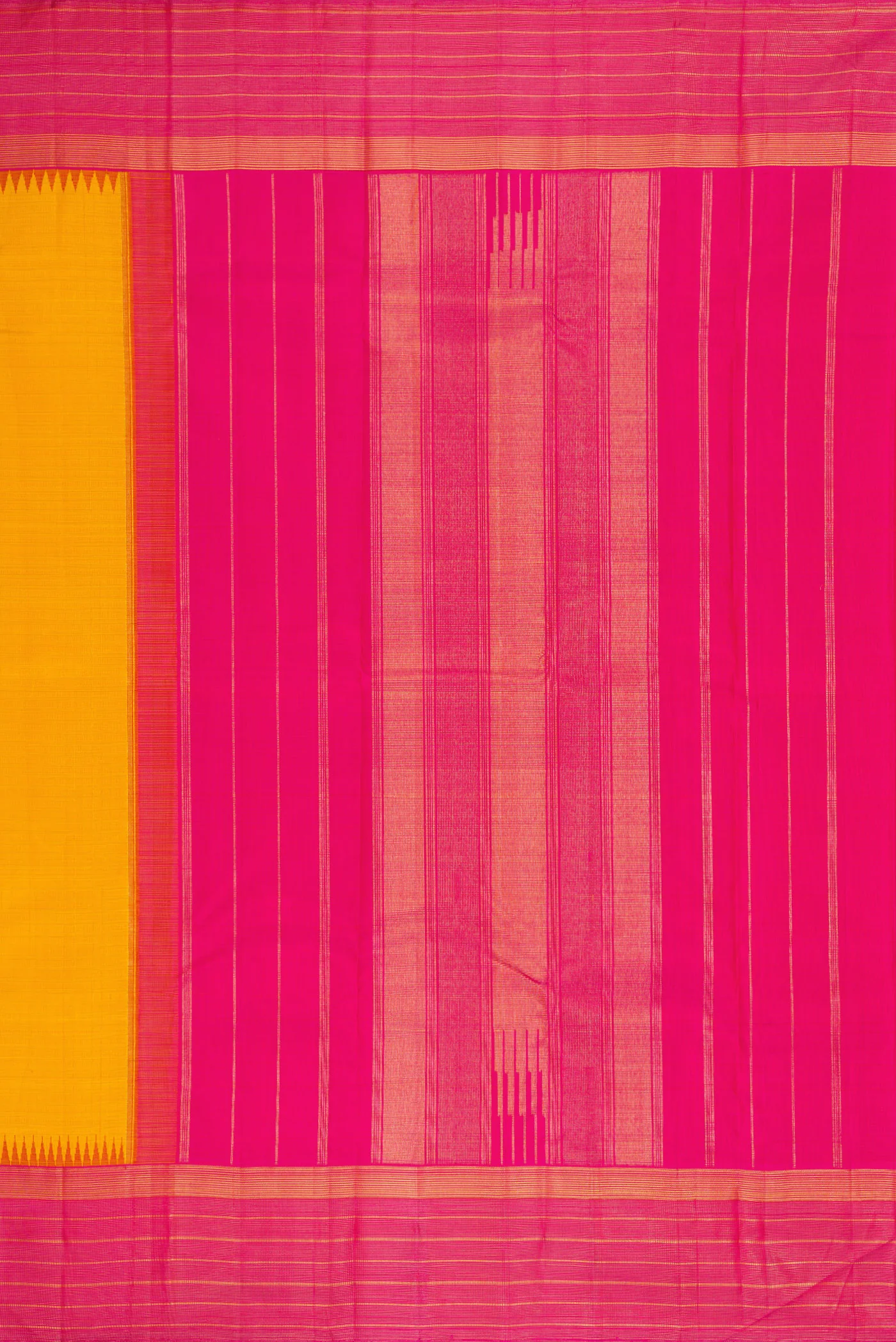 Yellow Kanjivaram Silk Saree - Image 7
