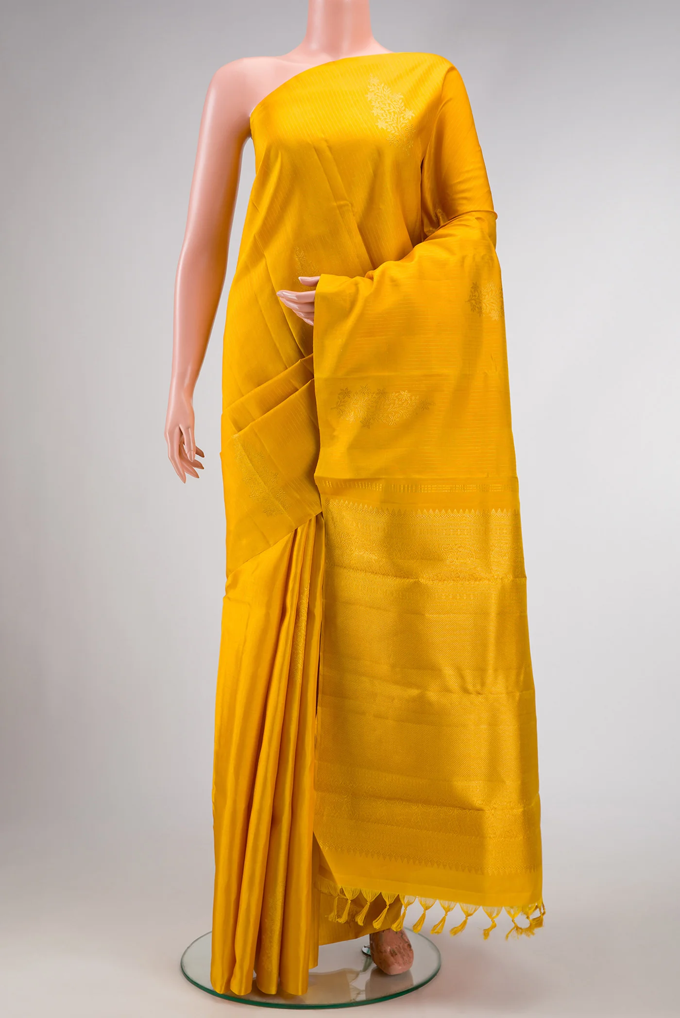 Yellow Kanjivaram Silk Saree