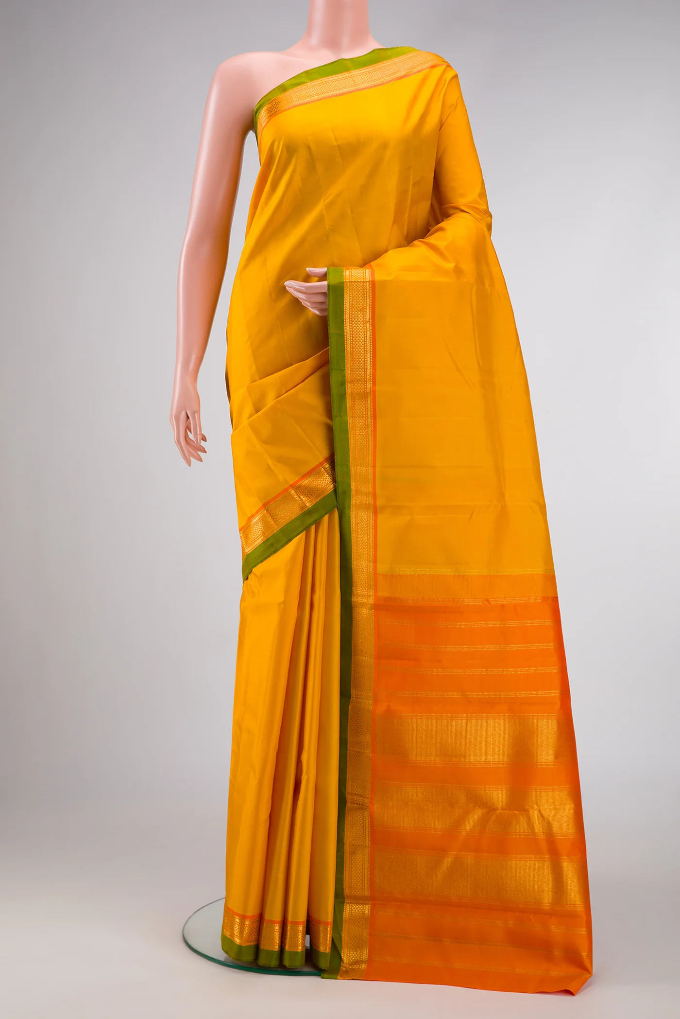 Yellow Kanjivaram Silk Saree
