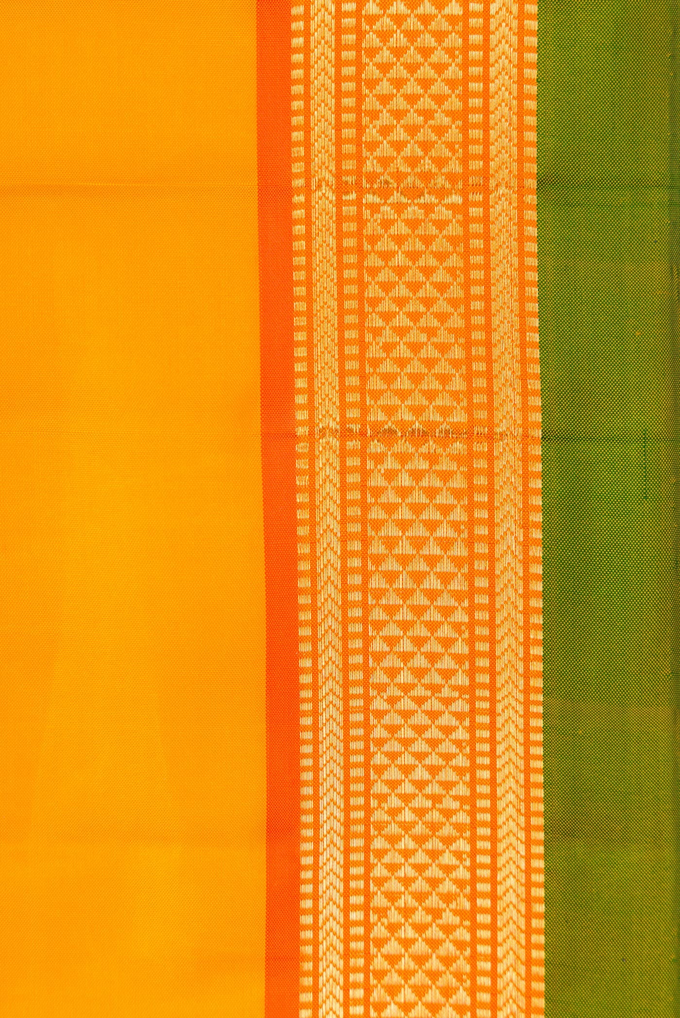 Yellow Kanjivaram Silk Saree - Image 3