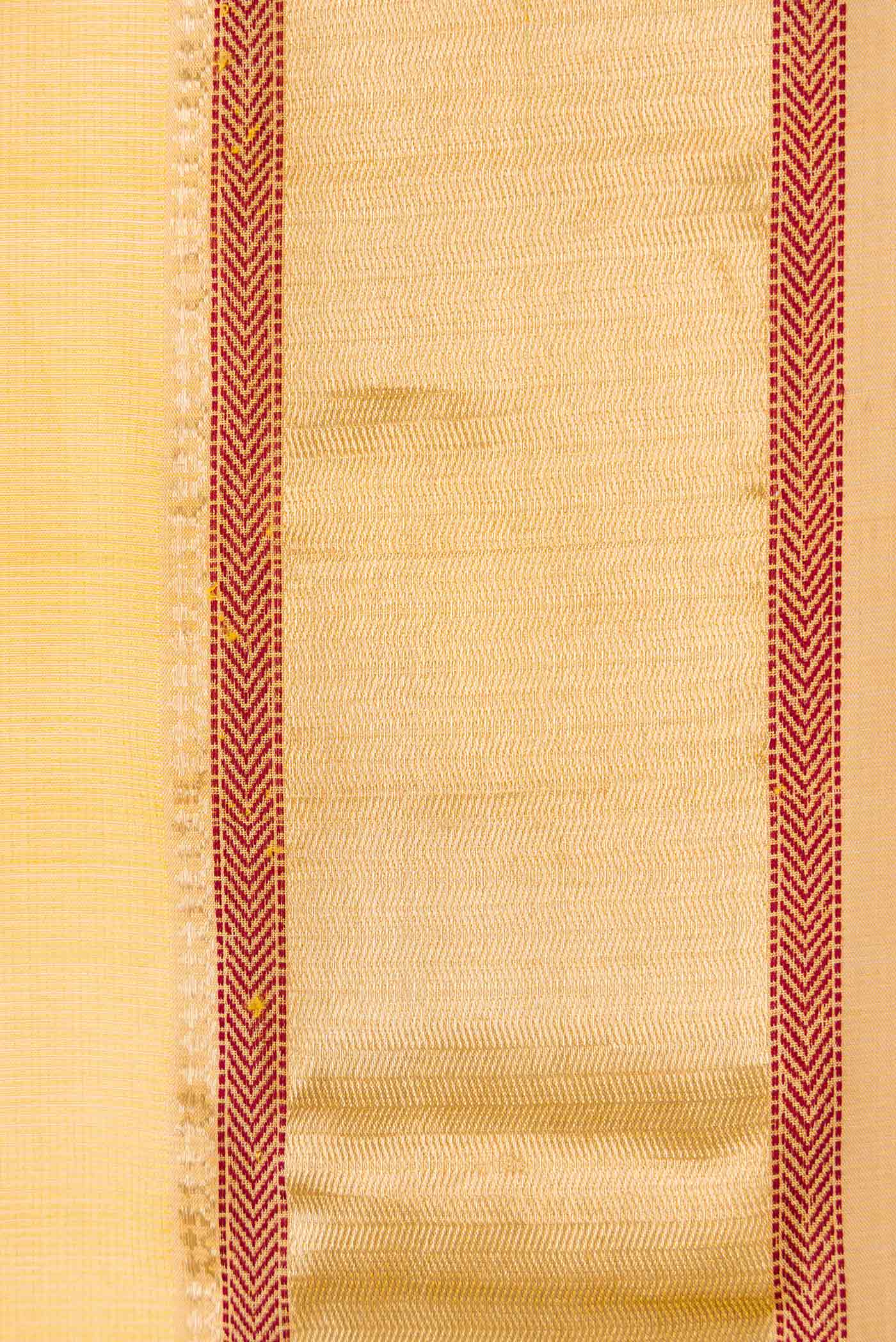 Yellow Dual Tone Maheshwari Silk Saree - Image 3