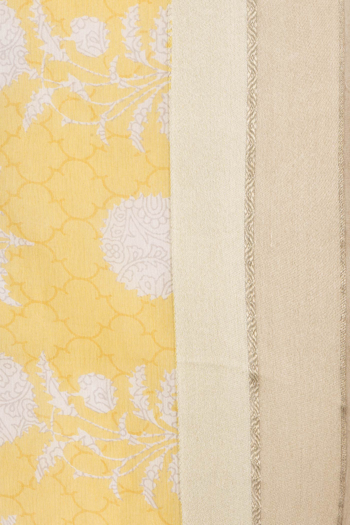 Yellow Mysore Chiffon Saree - Image 2