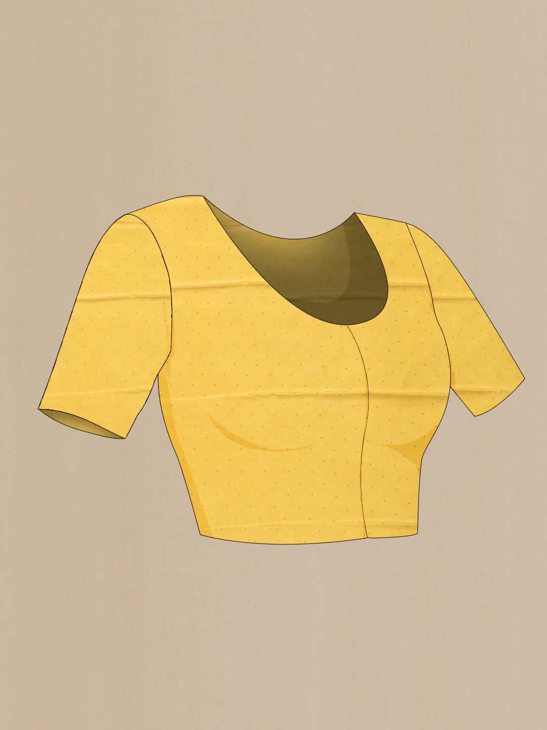 Yellow Mysore Chiffon Saree - Image 3