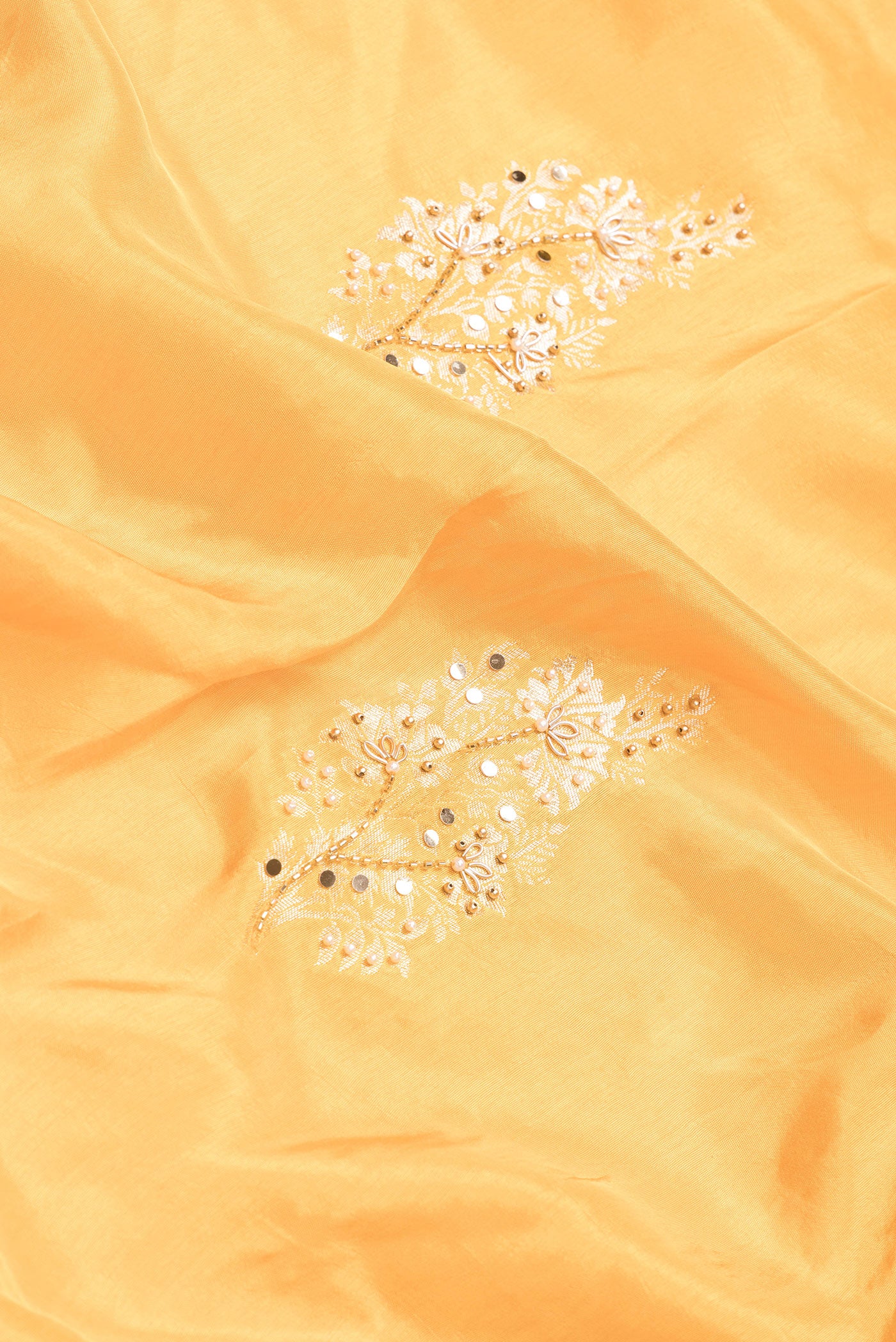 Yellow Tissue Silk Saree - Image 2