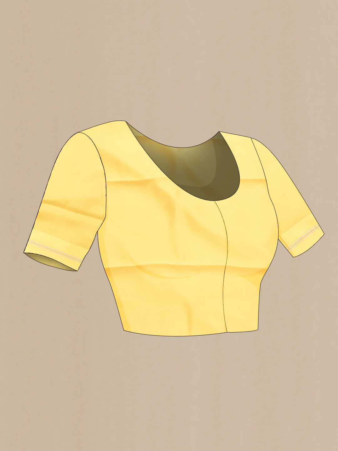 Yellow Organza Silk Saree - Image 4