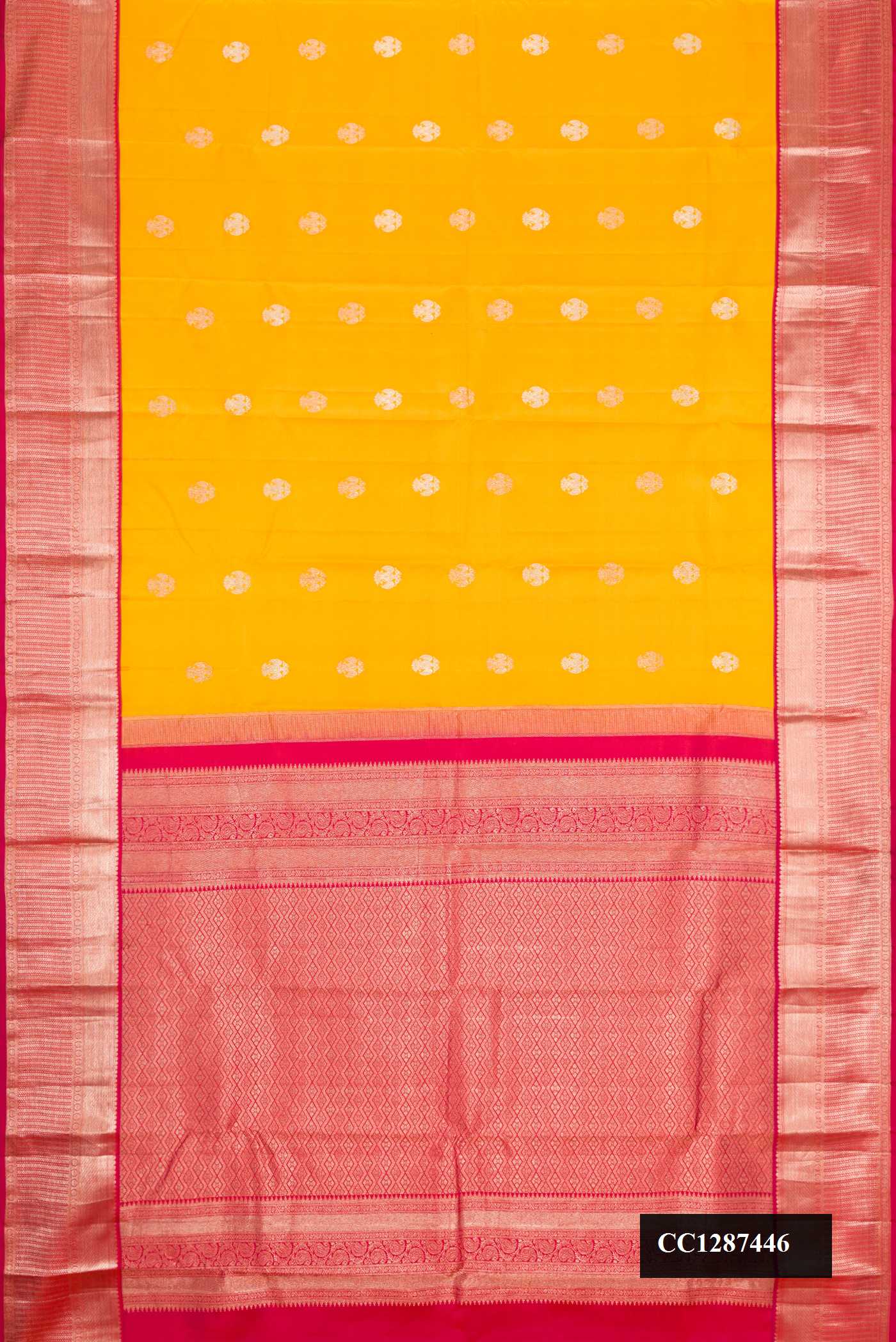 Yellow Dual Tone Paithani Silk Saree