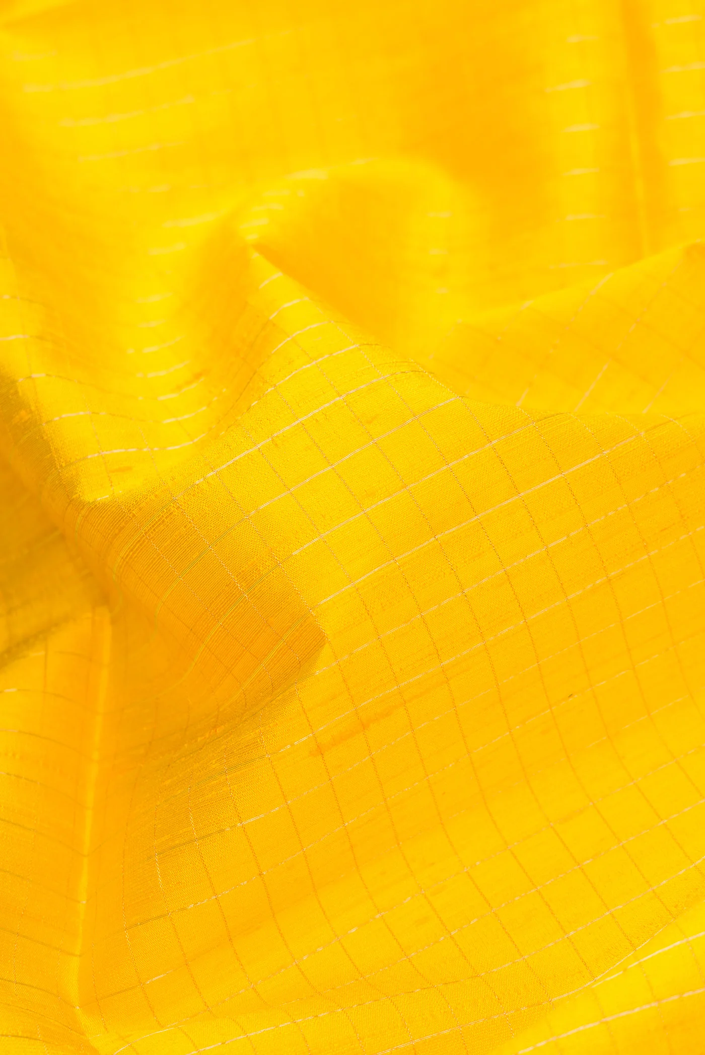 Yellow Raw Silk Saree - Image 2